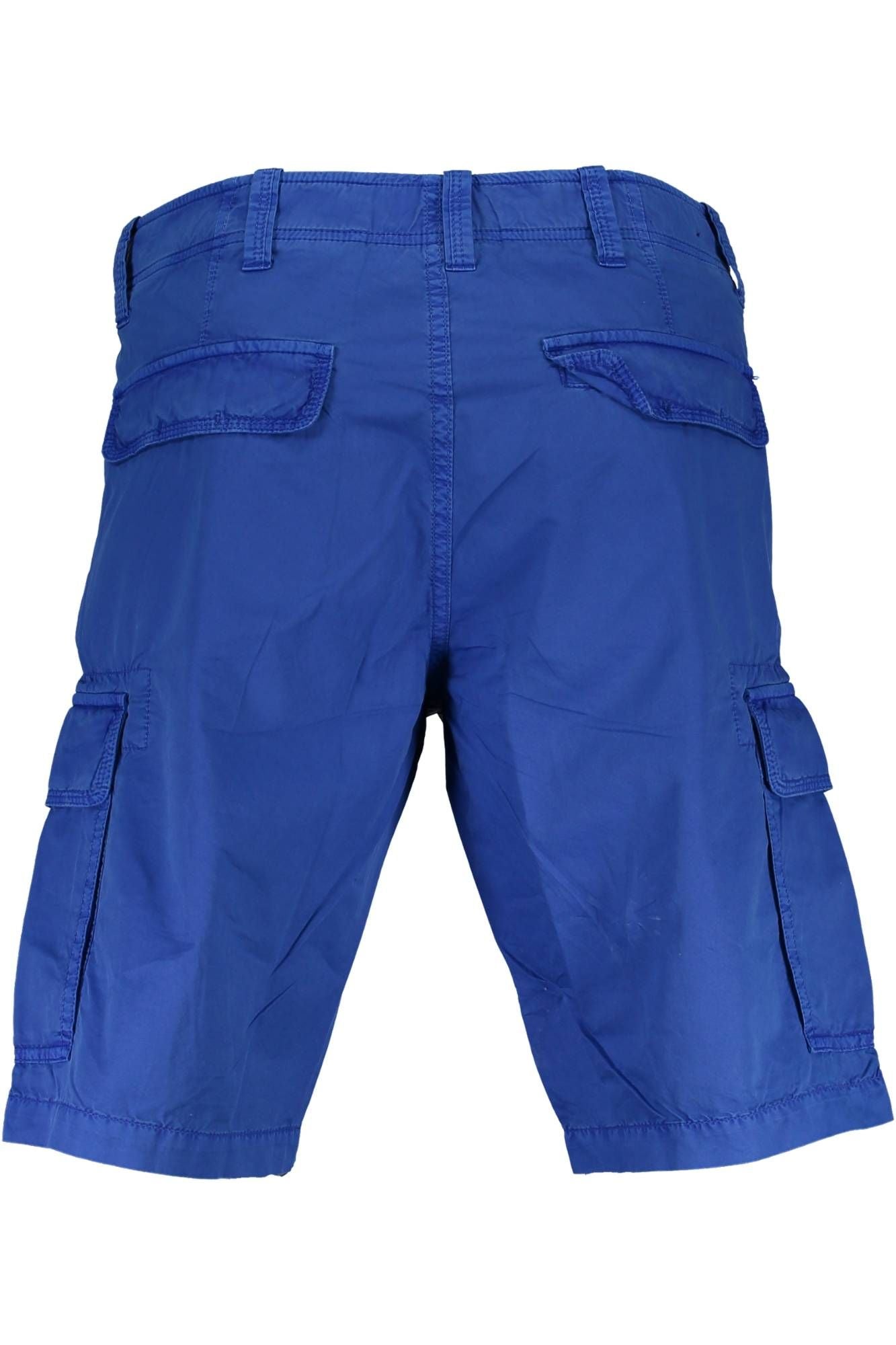1701021436_BLU_422 – Herren Bermuda Blau: Stylische Shorts mit Cargotaschen und Logo – Größe: 30, 31 – Farbe: Blu