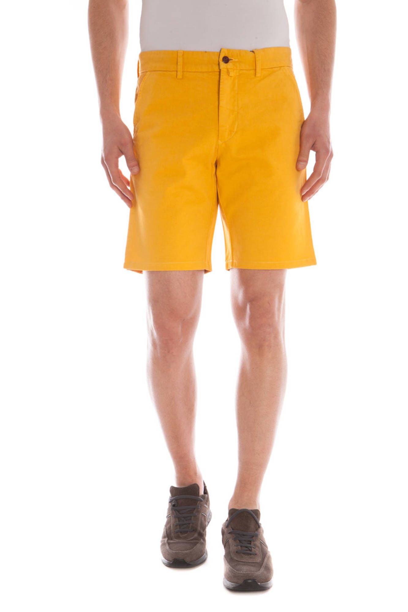 1401021611_GIALLO_839 – Herren Bermuda-Shorts Gelb mit 4 Taschen, Knopf & Reißverschluss – Größe: 30 – Farbe: Giallo