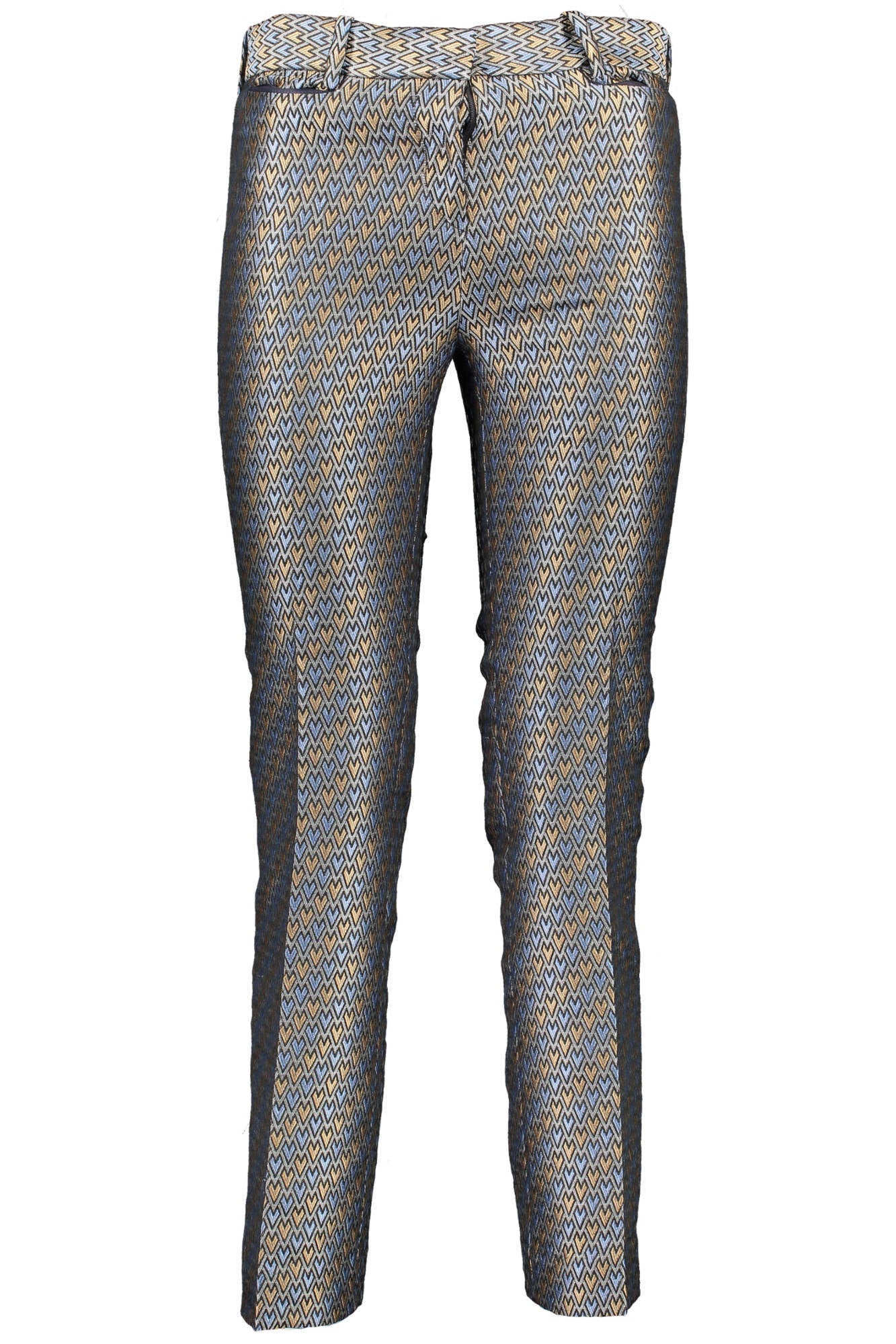 1303414689_BEIGE_105 – Damenhose Beige mit 4 Taschen und Logo – Eleganter Look – Größe: 34 L32, 36 L32 – Farbe: Beige