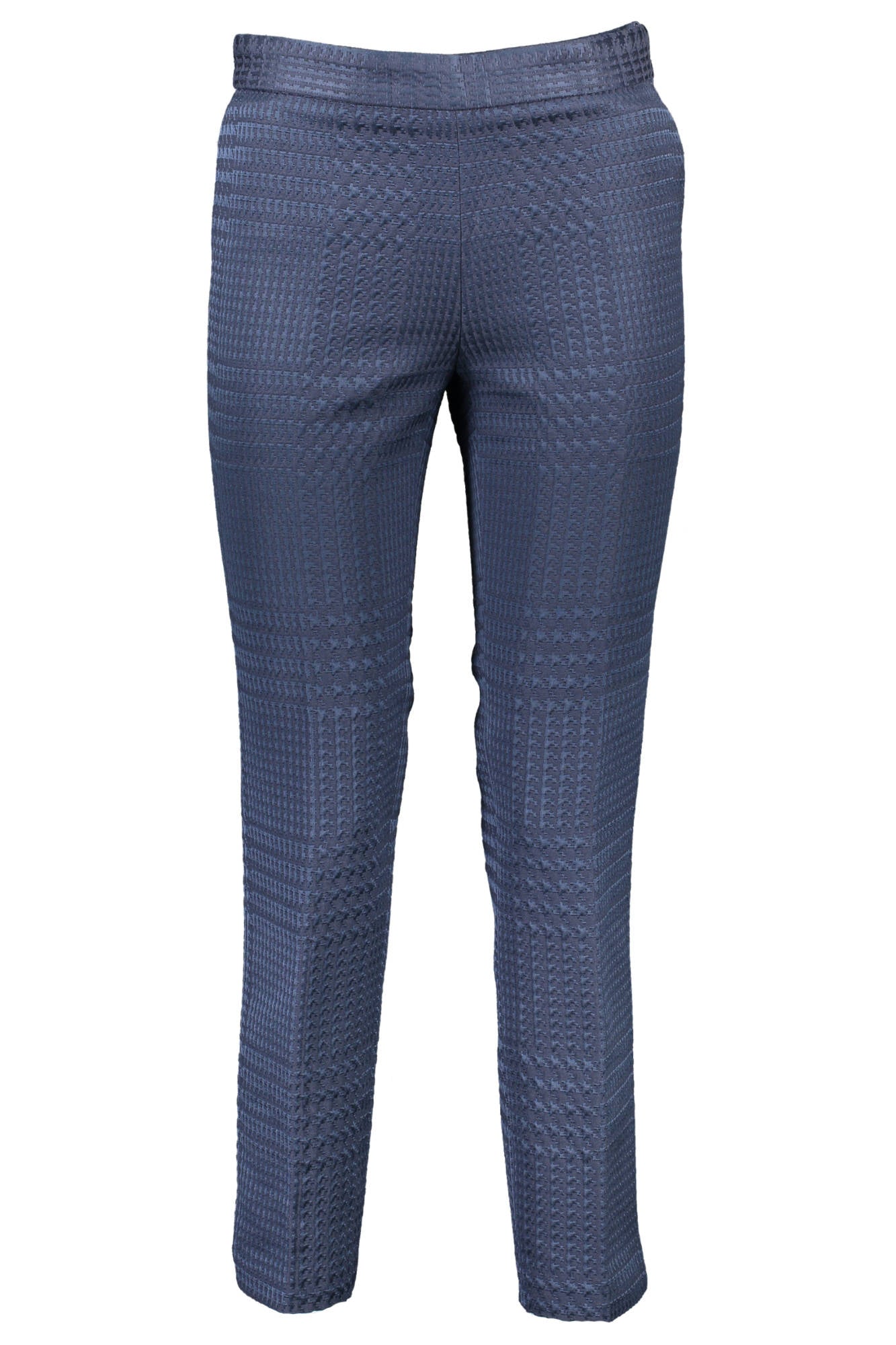 1403414766_BLU_433 – Elegante Damenhose Blau mit Reißverschluss und kontrastierenden Details – Größe: 34 L32, 36 L32 – Farbe: Blu