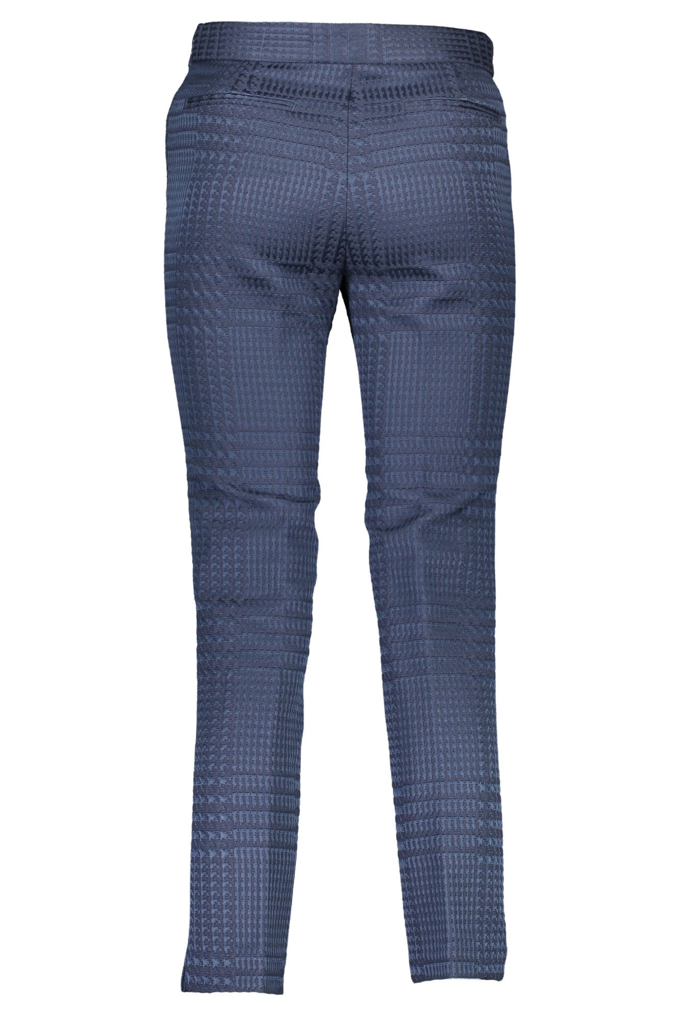 1403414766_BLU_433 – Elegante Damenhose Blau mit Reißverschluss und kontrastierenden Details – Größe: 34 L32, 36 L32 – Farbe: Blu