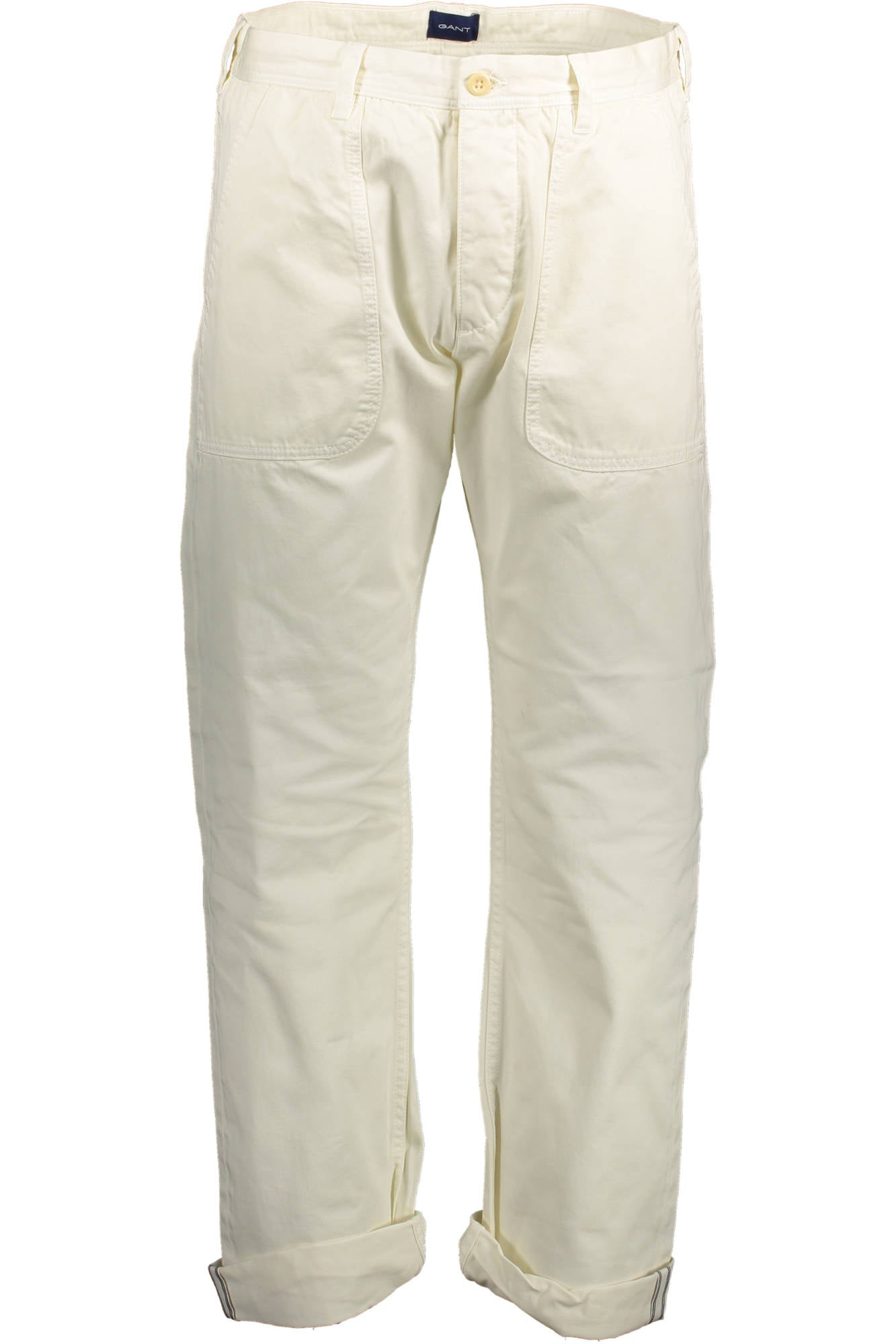 21011000170_BIANCO_113 – Weiße Herrenhose aus Bio-Baumwolle mit Kontrastdetails und Logo – Größe: 30 L34, 31 L34, 32 L34, 33 L34, 34 L34, 35 L34, 36 L34, 40 L34, 44 L34 – Farbe: Bianco