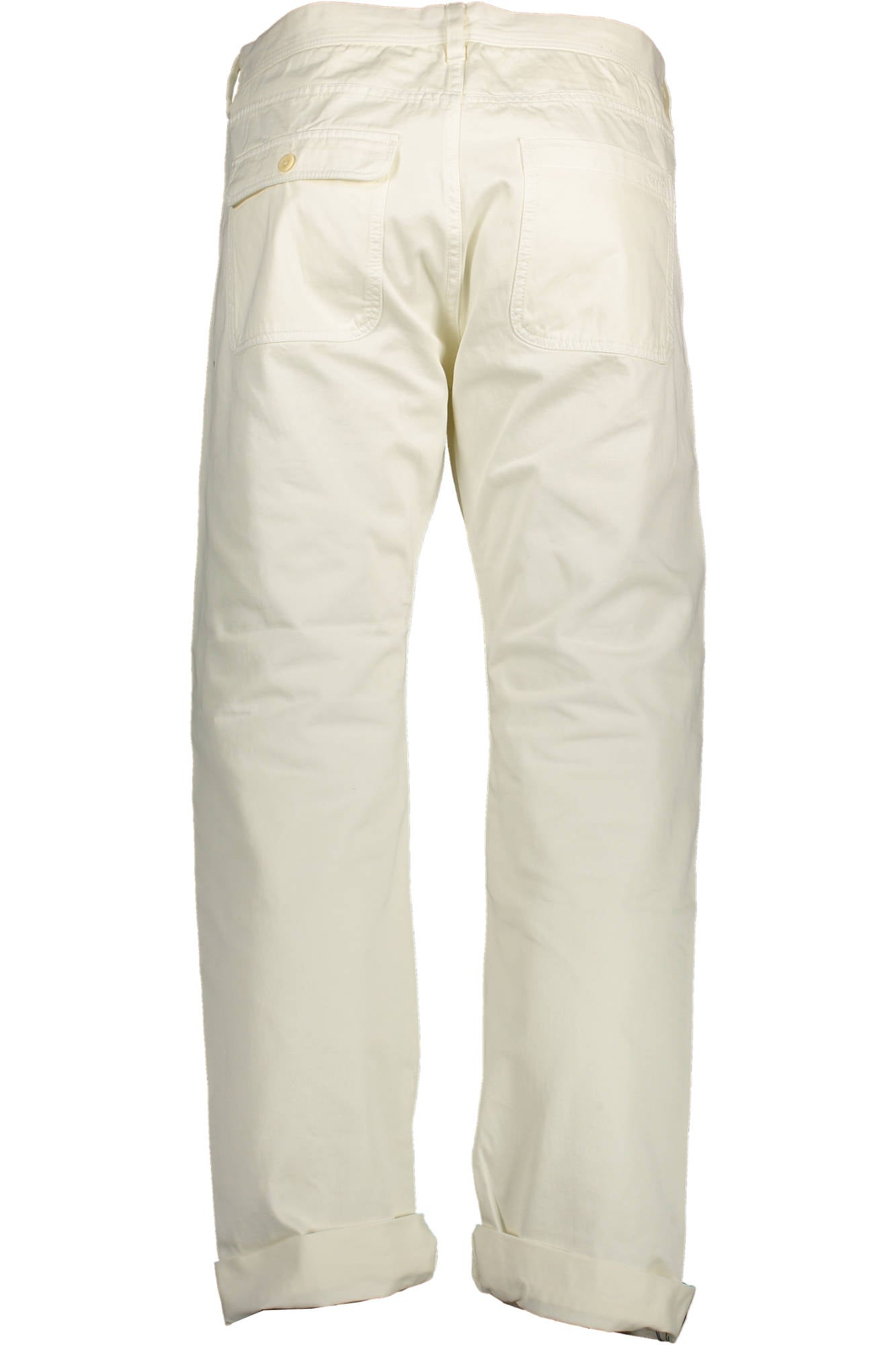 21011000170_BIANCO_113 – Weiße Herrenhose aus Bio-Baumwolle mit Kontrastdetails und Logo – Größe: 30 L34, 31 L34, 32 L34, 33 L34, 34 L34, 35 L34, 36 L34, 40 L34, 44 L34 – Farbe: Bianco