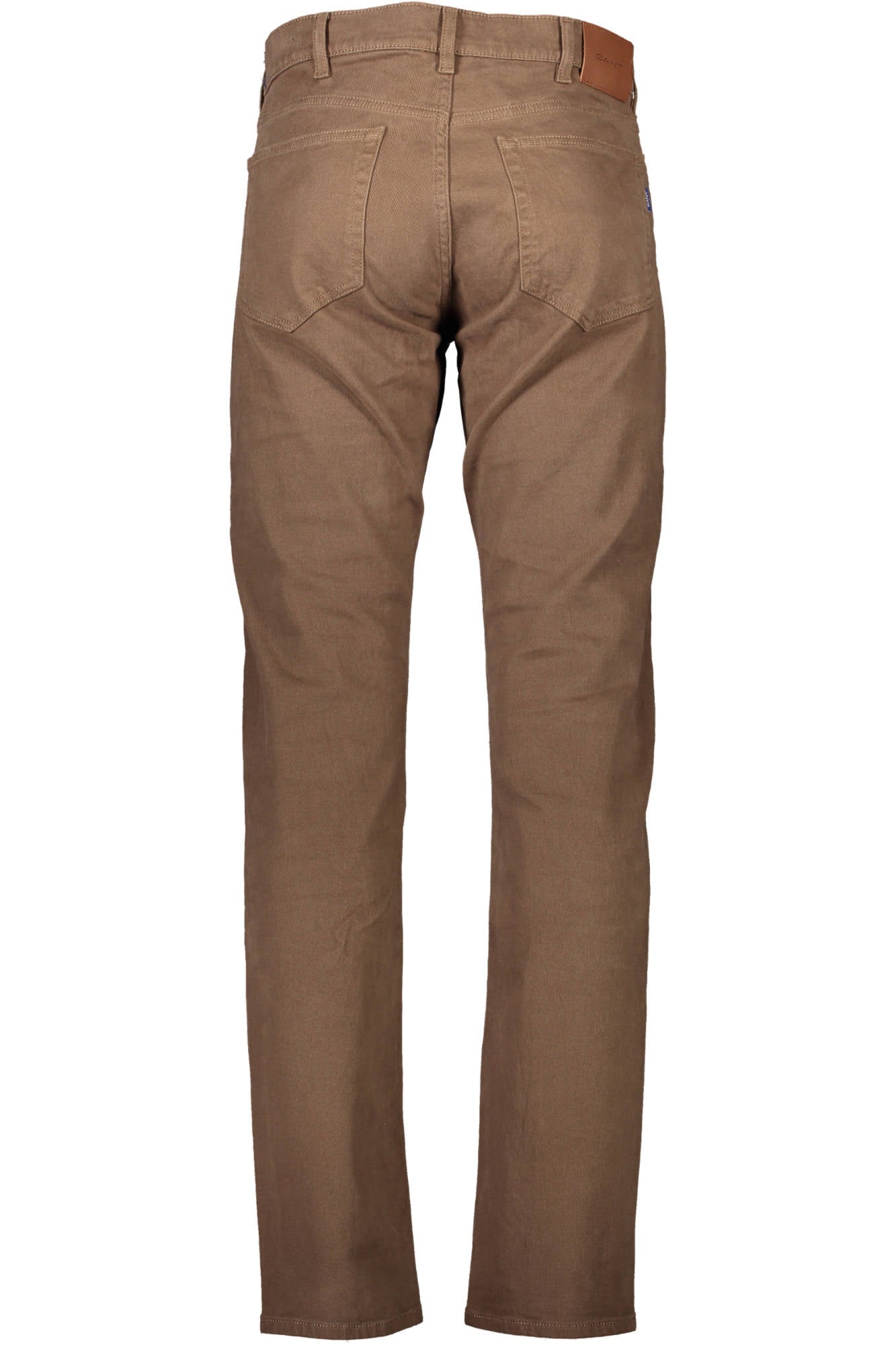 190300060_MARRONE_205-DARK-BROWN – Braune Herrenhose mit 5 Taschen, Reißverschluss & Knopf, Logo-Detail – Größe: 29 L34, 31 L34, 32 L34 – Farbe: Marrone