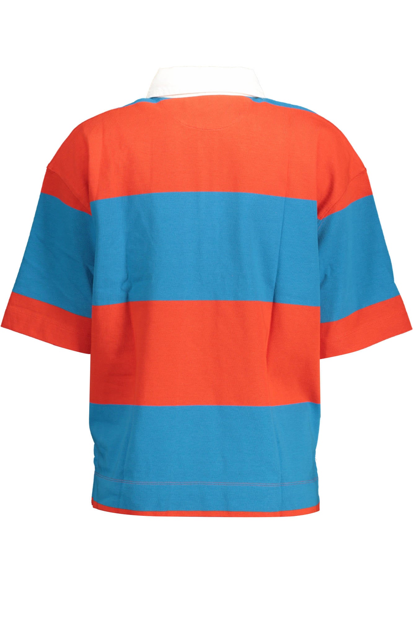 21014202223_ROSSO_667 – Elegantes Damen Poloshirt in Rot aus Bio-Baumwolle mit Reißverschluss – Größe: XS, S, M, L, XL – Farbe: Rosso