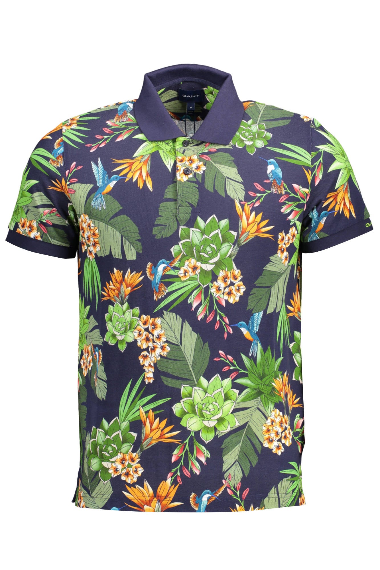 21012022090_BLU_433 – Stilvolles Herren-Poloshirt in Blau mit Stickerei und Logodetails – Größe: S – Farbe: Blu