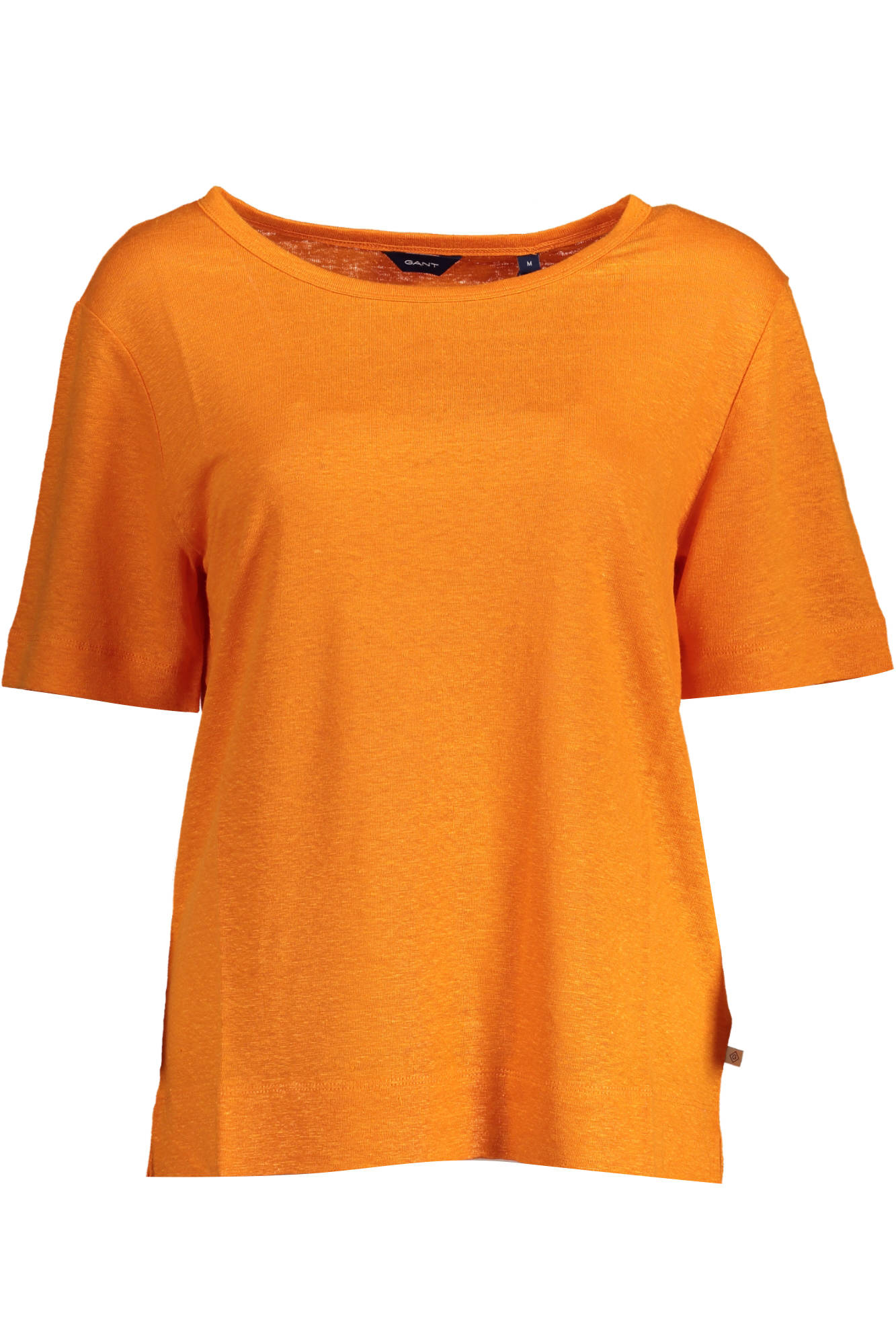 21014204423_ARANCIO_806 – Stilvolles Damen T-Shirt in Orange mit weitem Ausschnitt & Logo – Größe: S, M, L – Farbe: Arancione