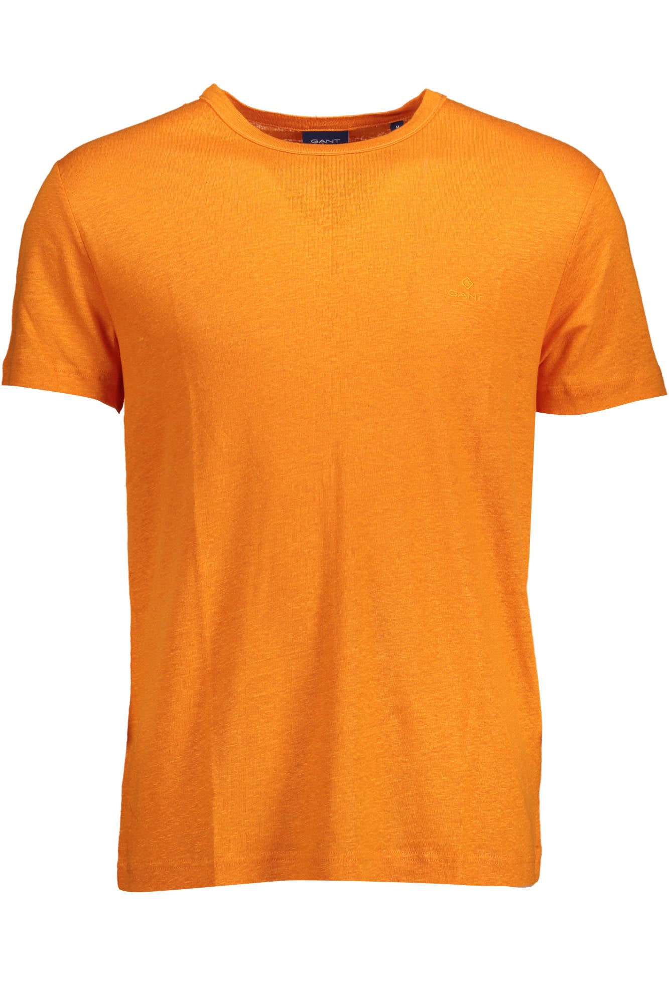 21012023029_ARANCIO_806 – Herren T-Shirt Orange: Kurzarm, Rundhals, Bio-Baumwolle, Stickerei – Größe: S, L, XL, 2XL, M – Farbe: Arancione