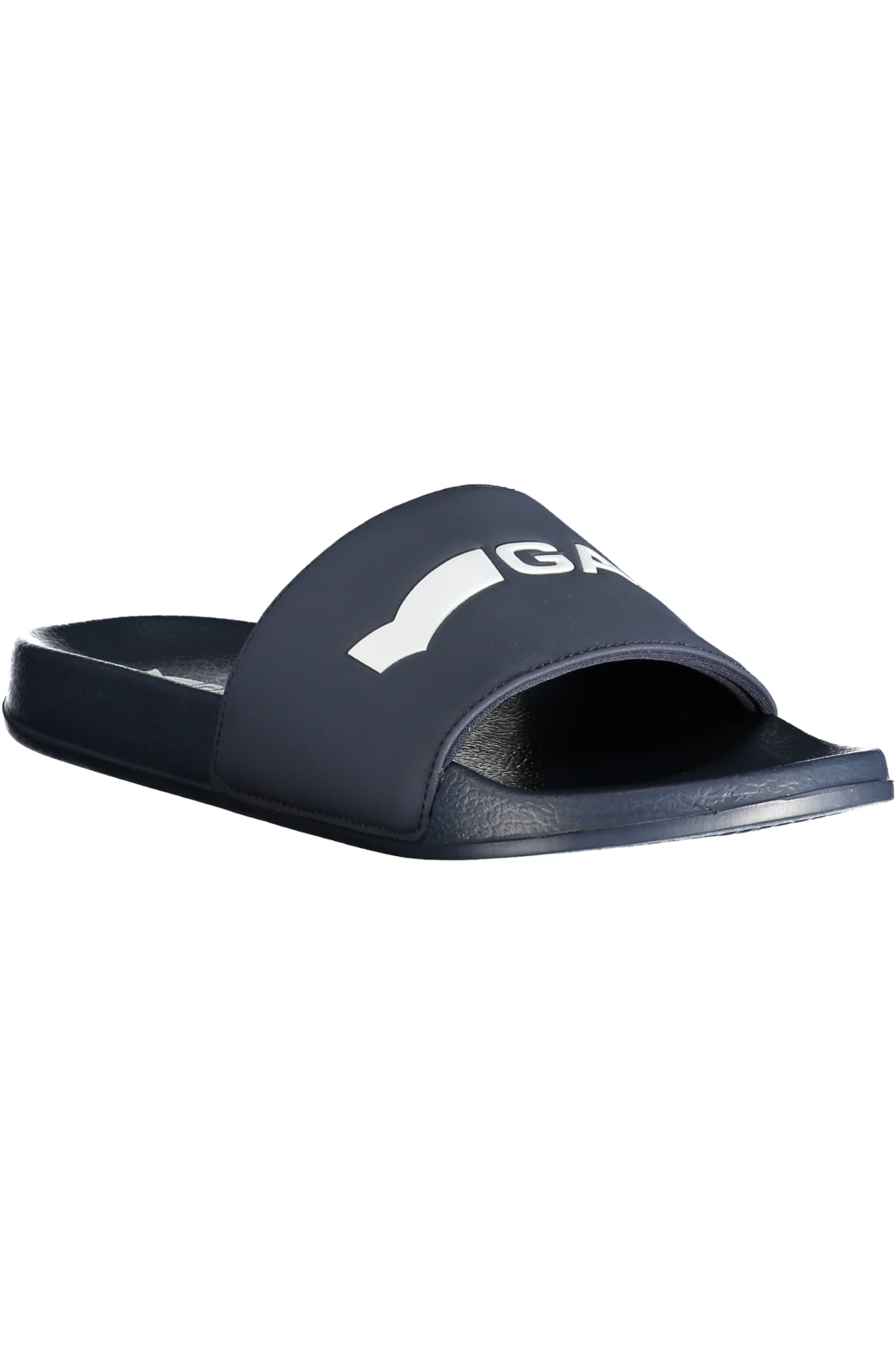 GAM519300_BL0195 – Bequeme blaue Herrenciabatte mit Logo und Folienmuster – Größe: 41, 42, 43, 44, 45 – Farbe: Blu