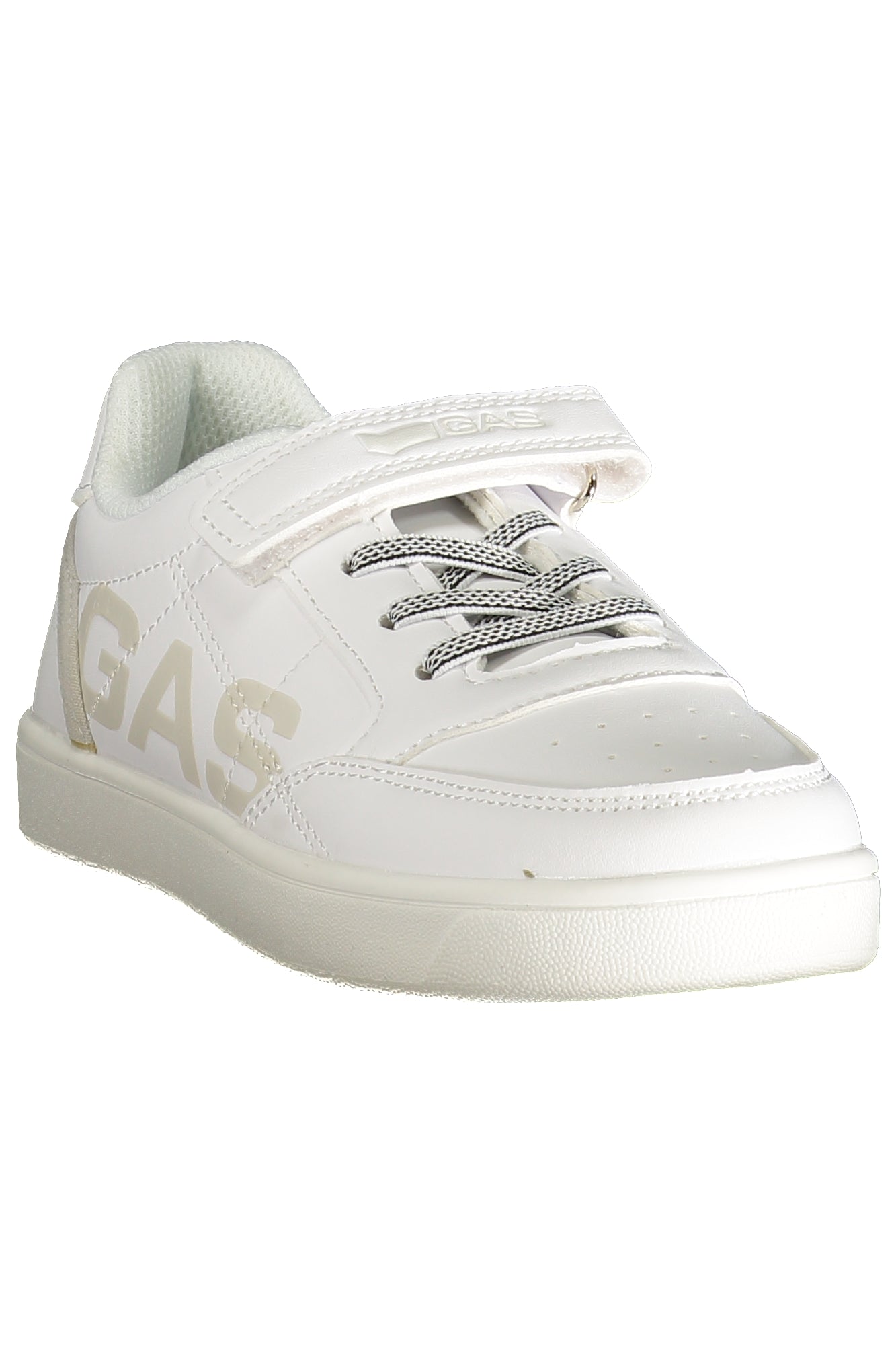 GAK514121_BI2332 – Weißer Kindersportschuh mit Elastiksenkeln & Klettverschluss – Größe: 30, 31, 32, 33, 34, 35 – Farbe: Bianco