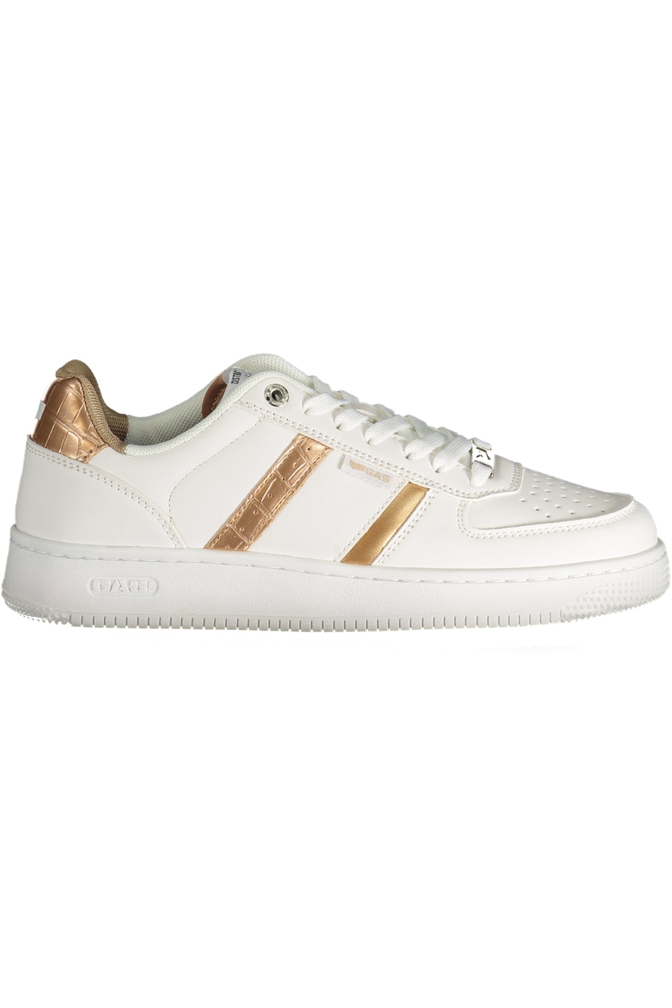 GAW514220_BI1586 – Damen Sportschuh in Weiß mit Bronze-Details und Schnürsenkeln – Größe: 40, 39, 41 – Farbe: Bianco