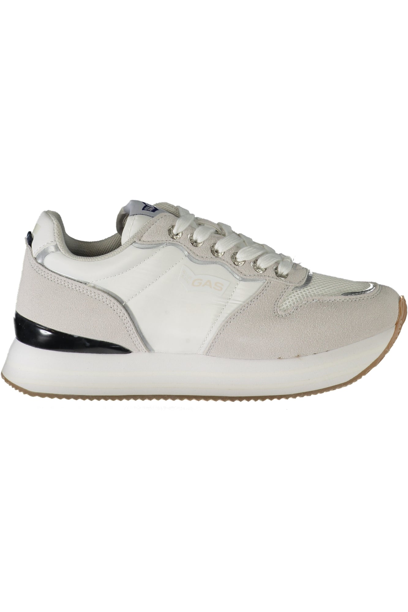 GAW413912_BI0061 – Damen Weißer Sportschuh mit Schnürsenkeln und Kontrastdetails – Größe: 40 – Farbe: Bianco