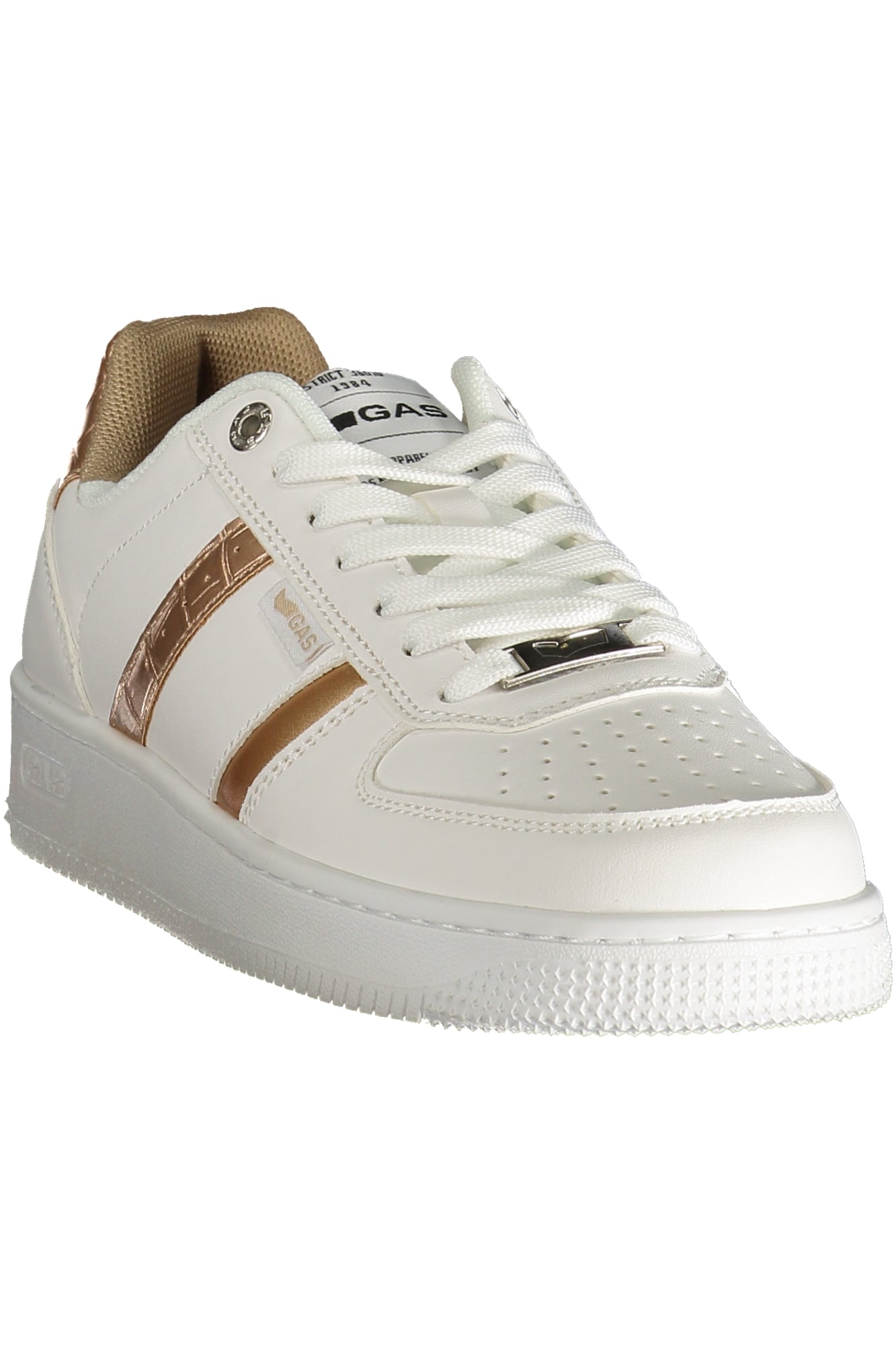 GAW514220_BI1586 – Damen Sportschuh in Weiß mit Bronze-Details und Schnürsenkeln – Größe: 40, 39, 41 – Farbe: Bianco
