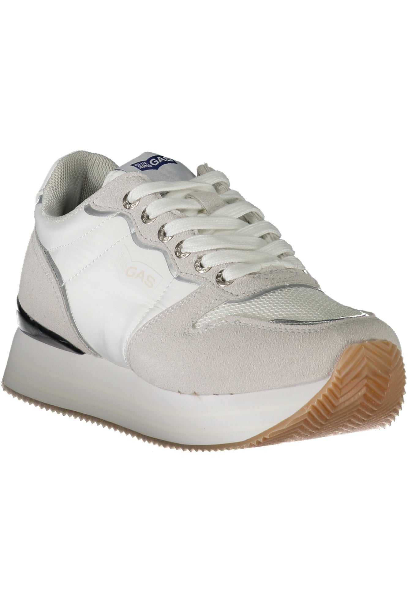 GAW413912_BI0061 – Damen Weißer Sportschuh mit Schnürsenkeln und Kontrastdetails – Größe: 40 – Farbe: Bianco
