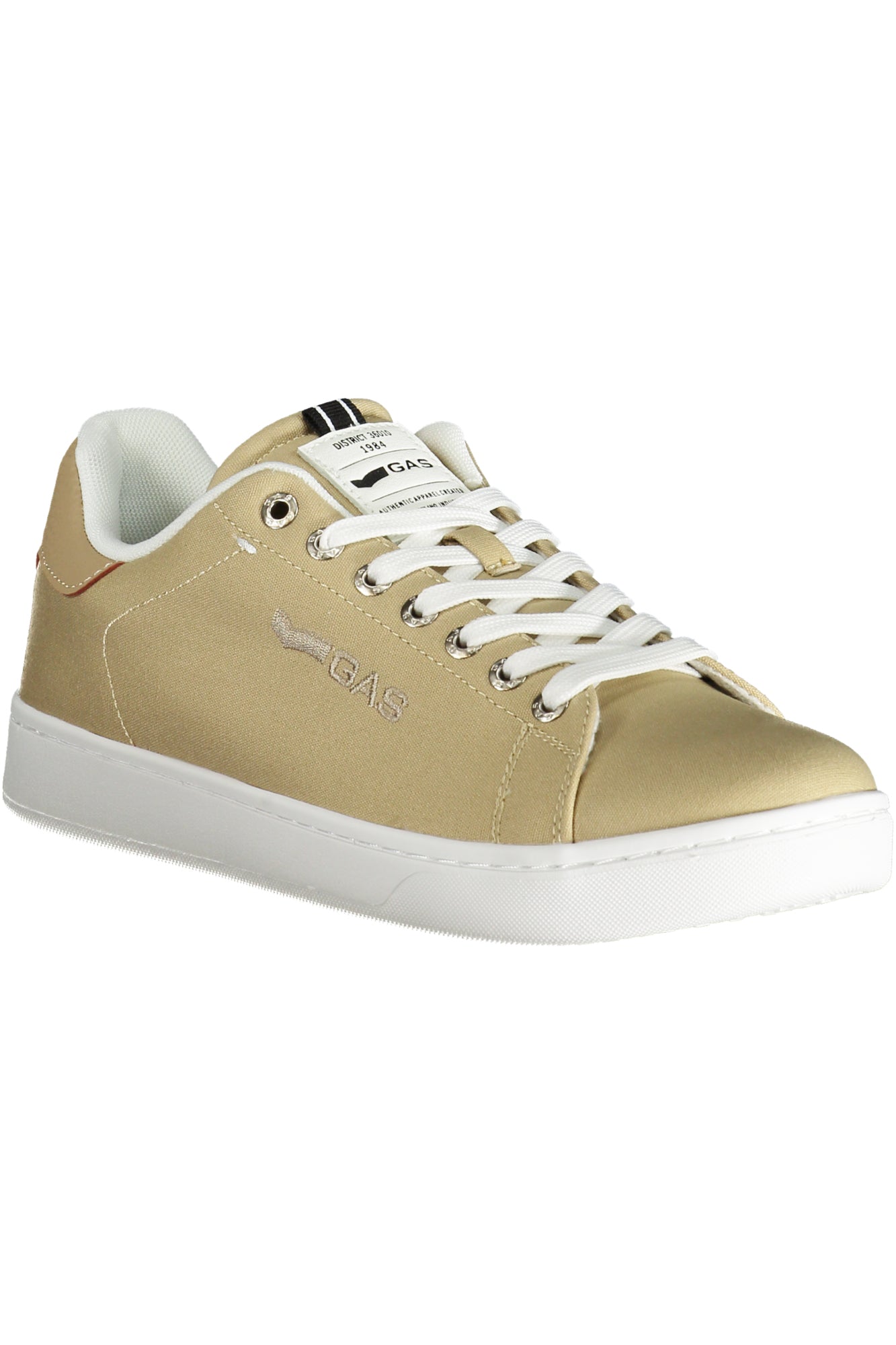 GAM514116_BE0002 – Beiger Herrensportschuh mit kontrastierenden Details und Stickerei – Größe: 41, 42, 43, 44, 45 – Farbe: Beige