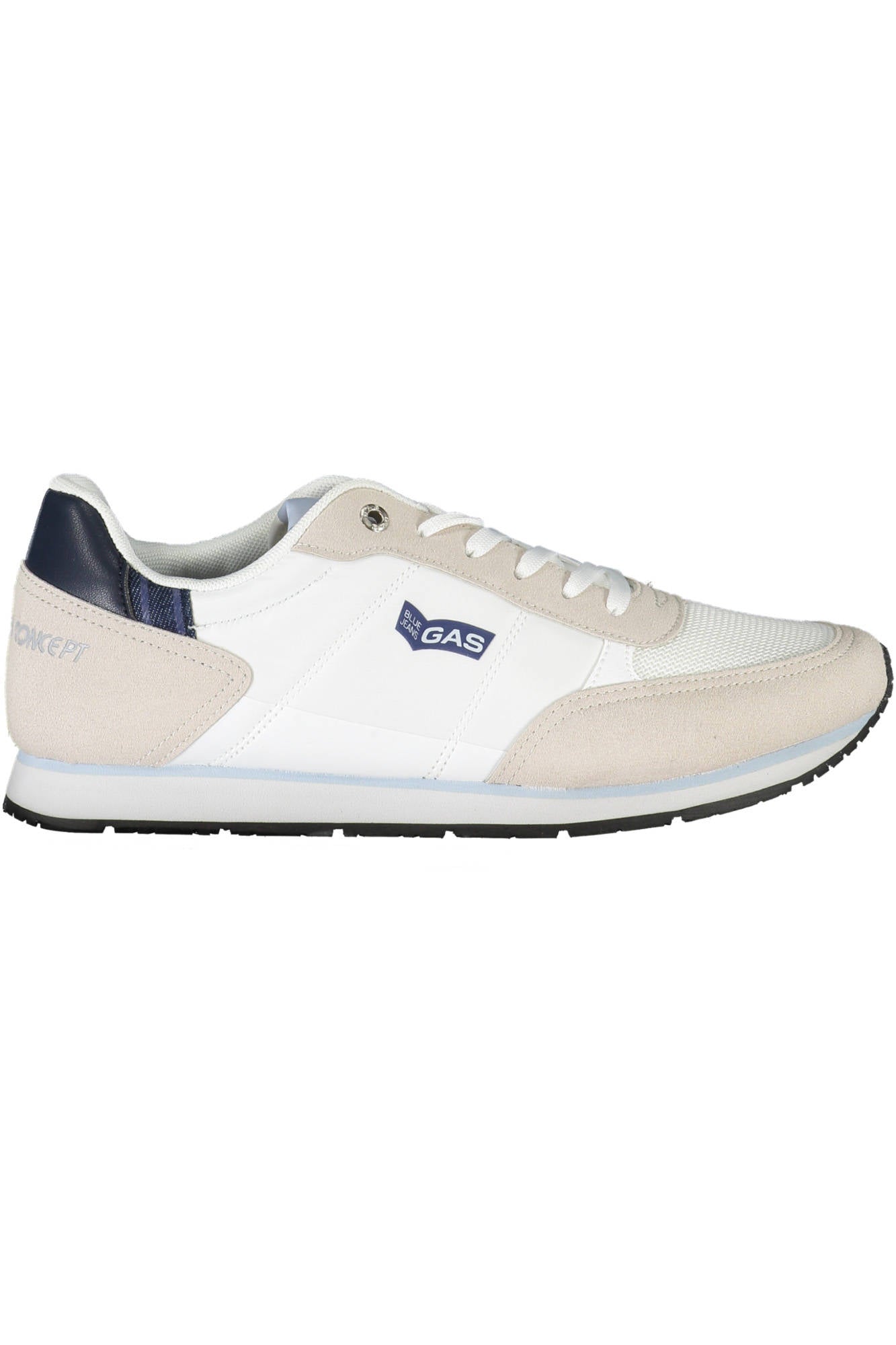 GAM313555_BIANCO_1010 – Weißer Herren-Sportschuh mit Kontrastdetails und Schnürsenkeln – Größe: 40, 41, 45, 42, 43, 44 – Farbe: Bianco