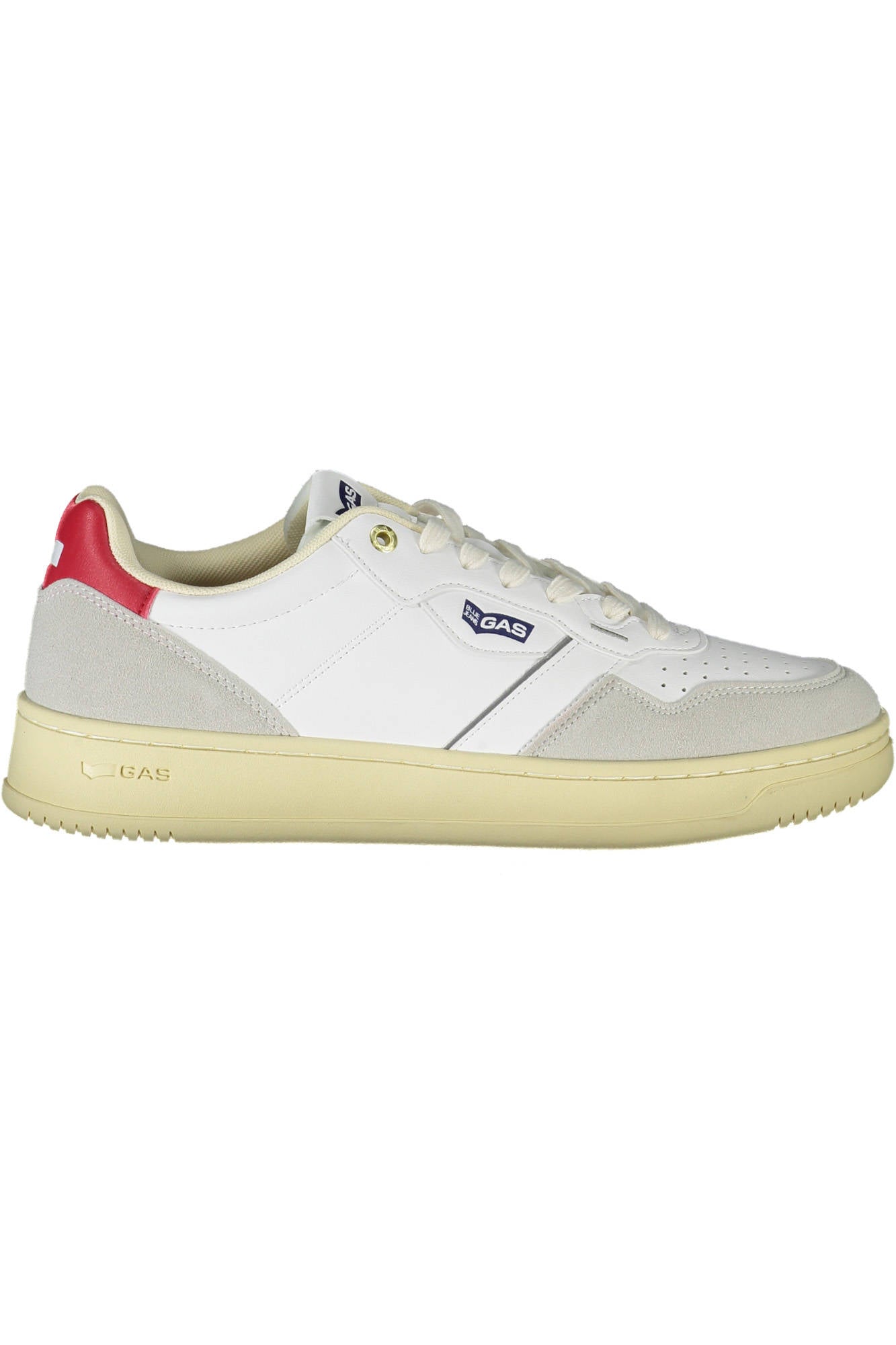 GAM314300_BIANCO_1051 – Weißer Herrensportschuh mit Schnürsenkeln und kontrastierenden Details – Größe: 40, 41, 42, 43, 44, 45 – Farbe: Bianco
