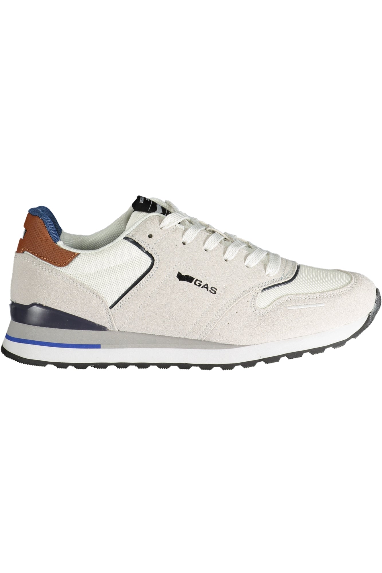 GAM513600_BI0064 – Weißer Herrensportschuh mit braunen Details und Schnürsenkeln – Größe: 40, 43, 44, 42, 45, 41, 46 – Farbe: Bianco