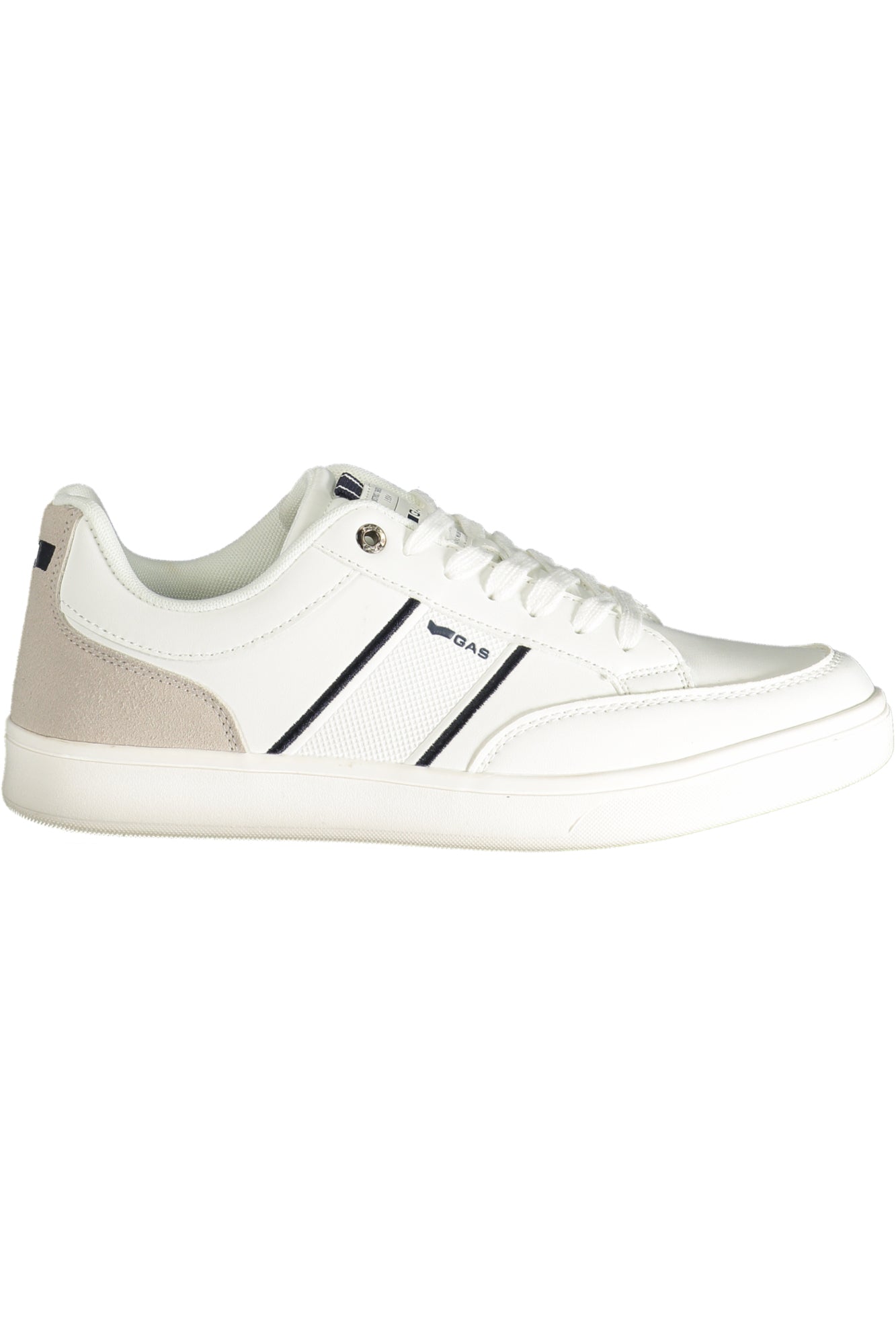 GAM514145_BI3690 – Weißer Herrensportschuh mit grauen Details und Schnürsenkeln. – Größe: 40, 41, 42, 43, 44, 45, 46 – Farbe: Bianco