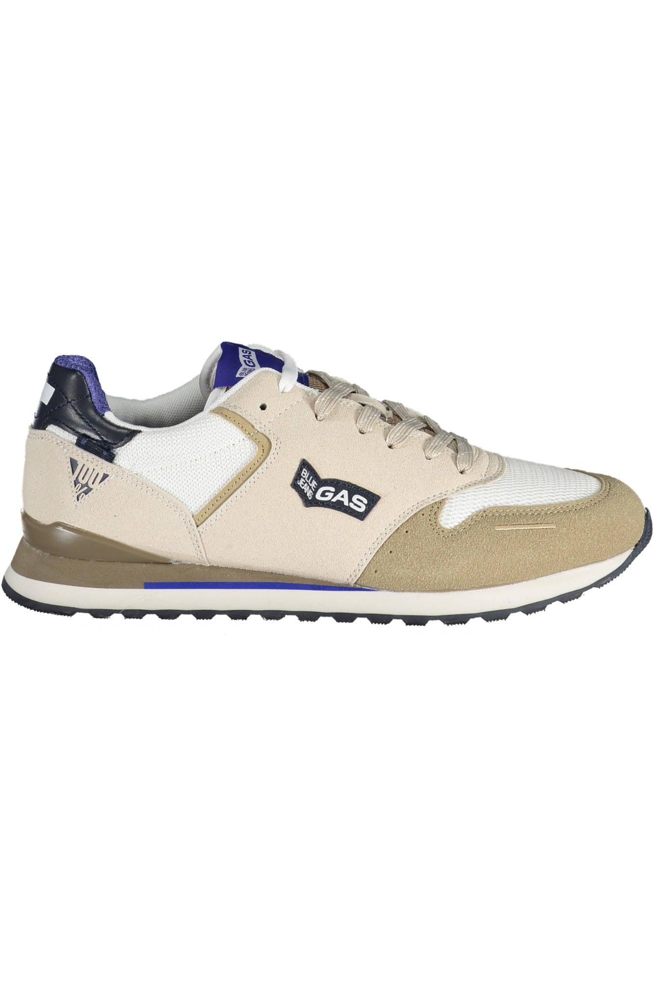 GAM313600_BIANCO_1010 – Weißer Herrensportschuh mit Kontrastdetails und Applikation – Größe: 40, 41, 42, 44, 45, 43 – Farbe: Bianco