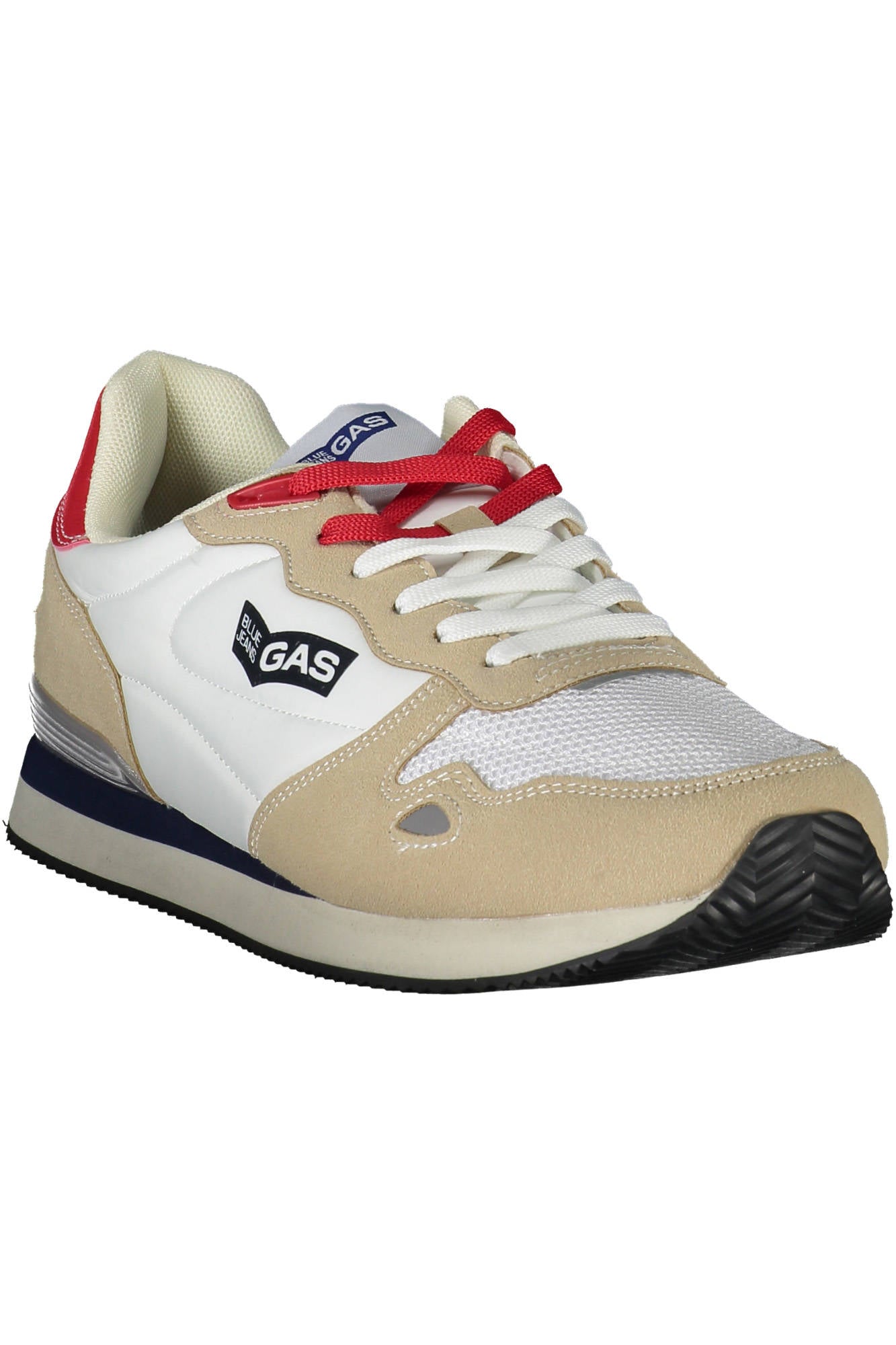 GAM313815_BIANCO_1051 – Weißer Herrensportschuh mit Schnürsenkeln und Kontrastdetails – Größe: 40, 41, 42, 44, 45 – Farbe: Bianco