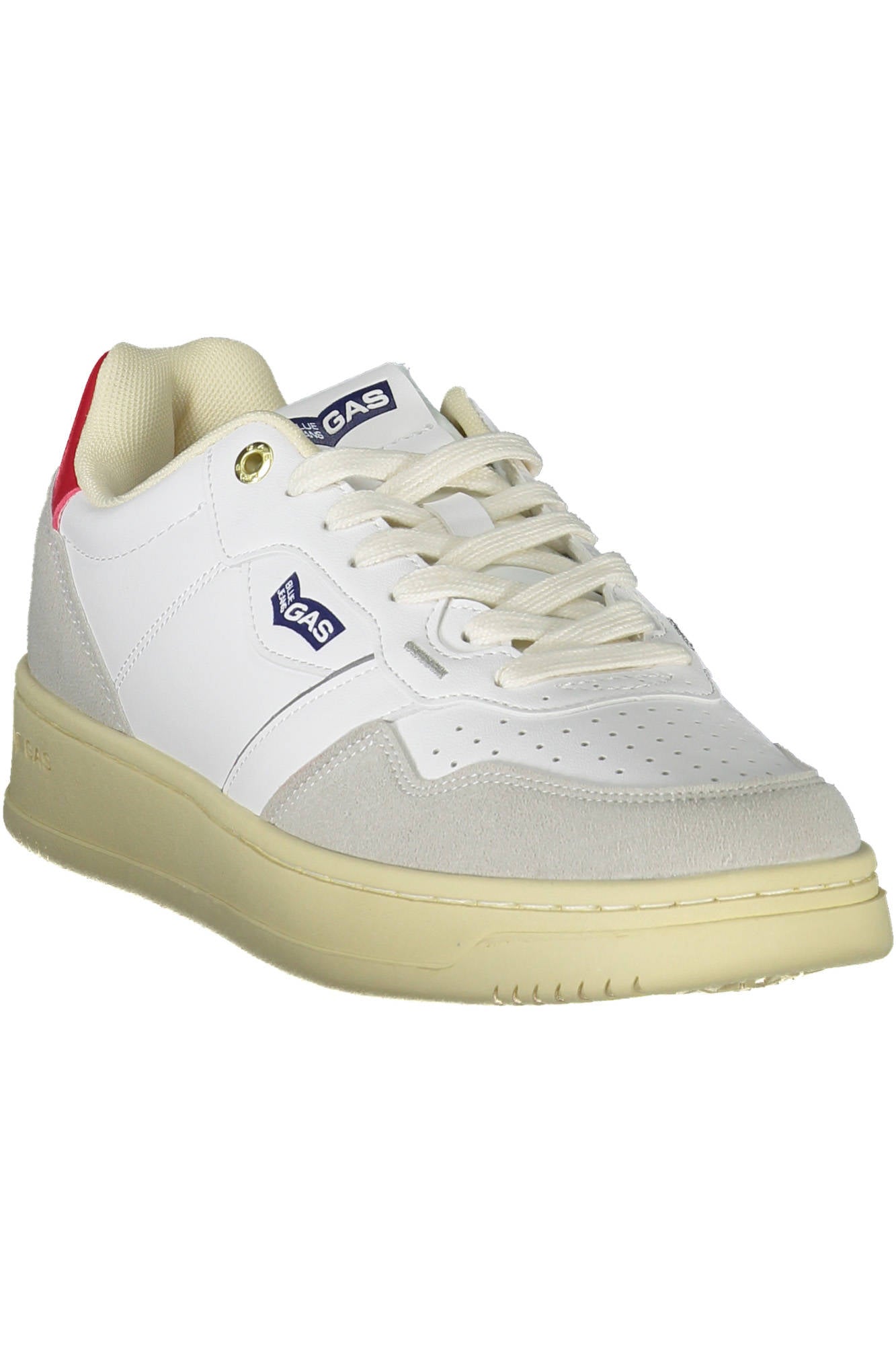 GAM314300_BIANCO_1051 – Weißer Herrensportschuh mit Schnürsenkeln und kontrastierenden Details – Größe: 40, 41, 42, 43, 44, 45 – Farbe: Bianco
