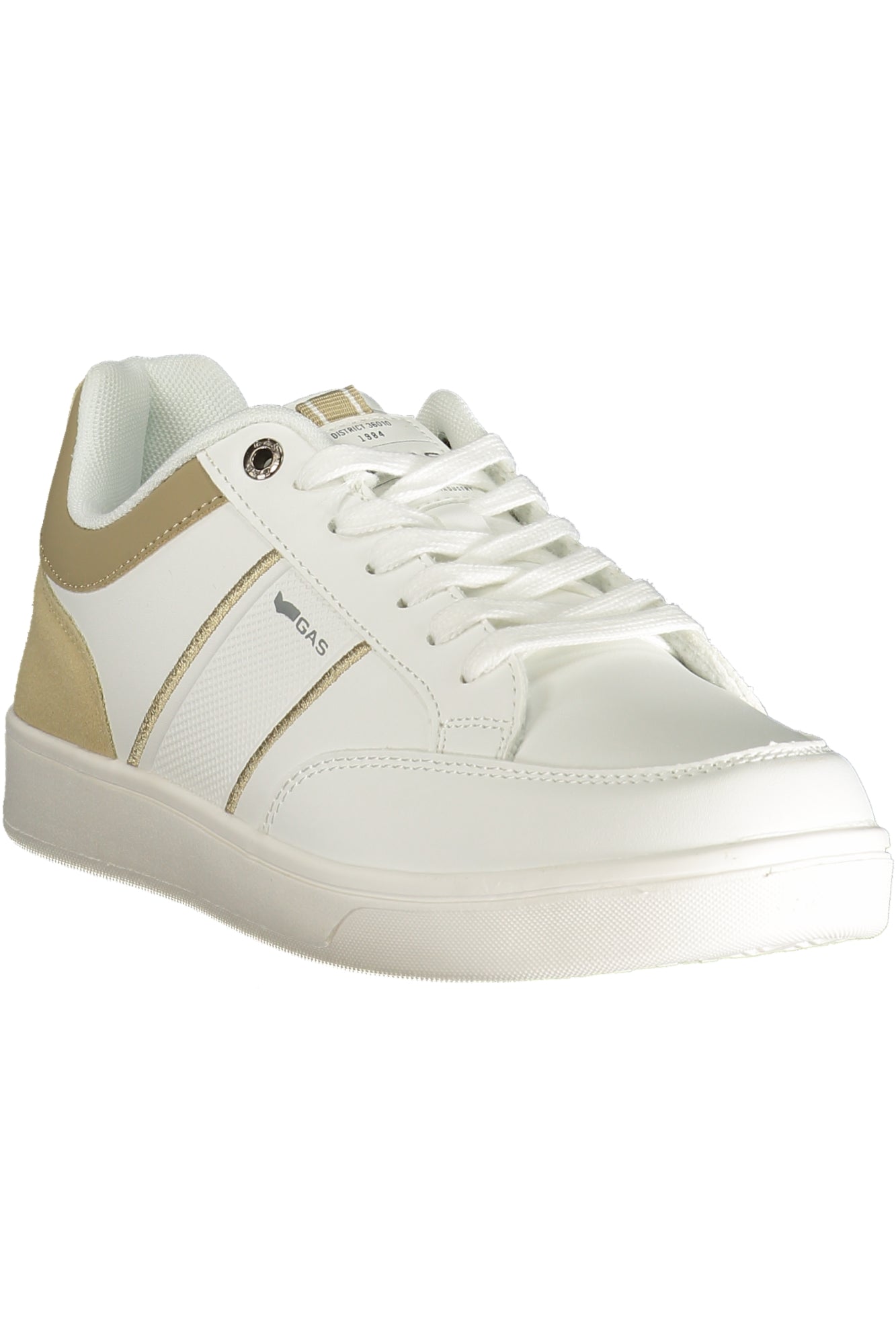 GAM514145_BI0352 – Moderner Herren-Sportschuh in Weiß mit beigen Akzenten – Größe: 40, 41, 42, 43, 44, 45, 46 – Farbe: Bianco