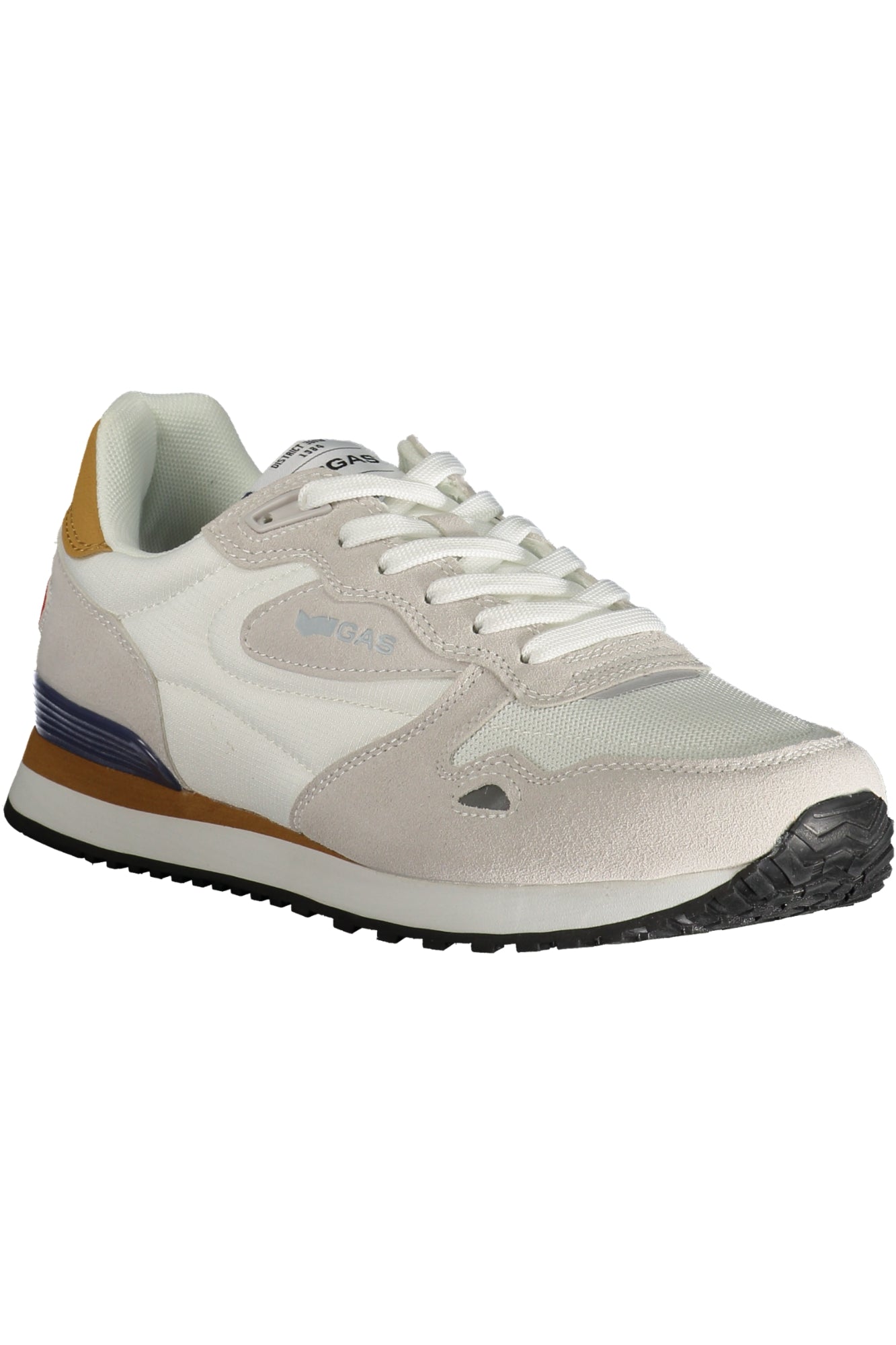 GAM513815_BI0064 – Weißer Herren Sportschuh mit beigen Details und Schnürsenkeln – Größe: 40, 42, 43, 45, 41, 44 – Farbe: Bianco