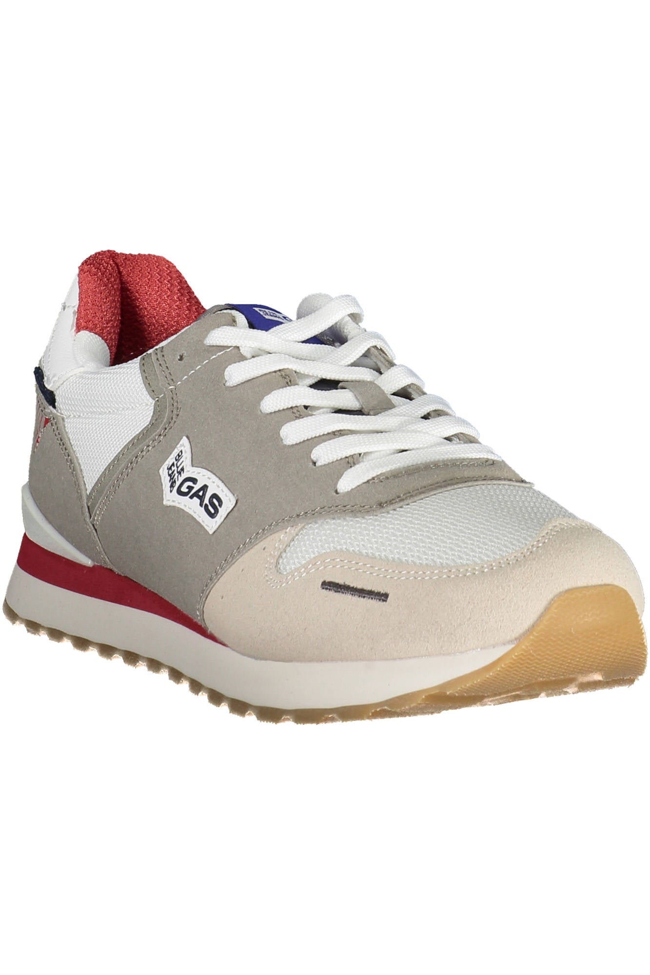 GAM313601_BIANCO_1040 – Weißer Herren-Sportschuh mit Kontrastdetails und Applikation – Größe: 40, 41, 42, 44, 45 – Farbe: Bianco