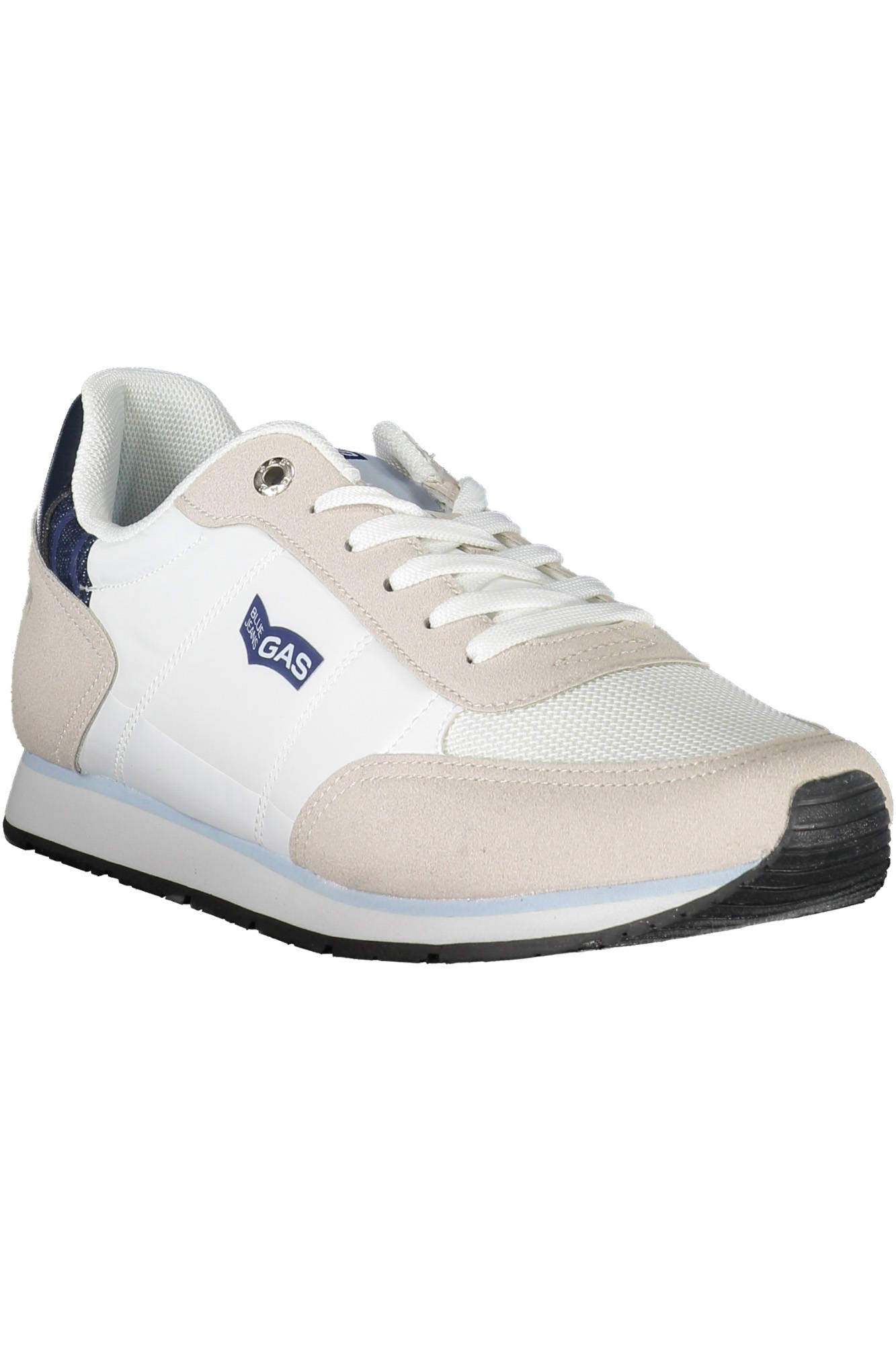 GAM313555_BIANCO_1010 – Weißer Herren-Sportschuh mit Kontrastdetails und Schnürsenkeln – Größe: 40, 41, 45, 42, 43, 44 – Farbe: Bianco
