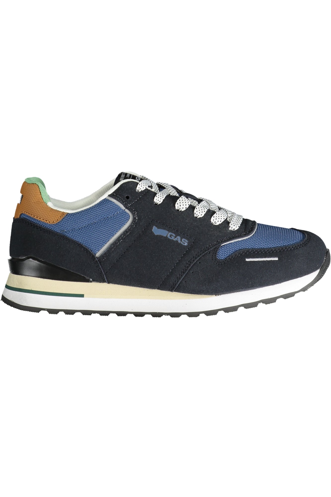 GAM513600_BL0208 – Herren Sportschuh Blau mit Braunen Details und Schnürsenkeln – Größe: 40, 41, 42, 43, 44, 45 – Farbe: Blu