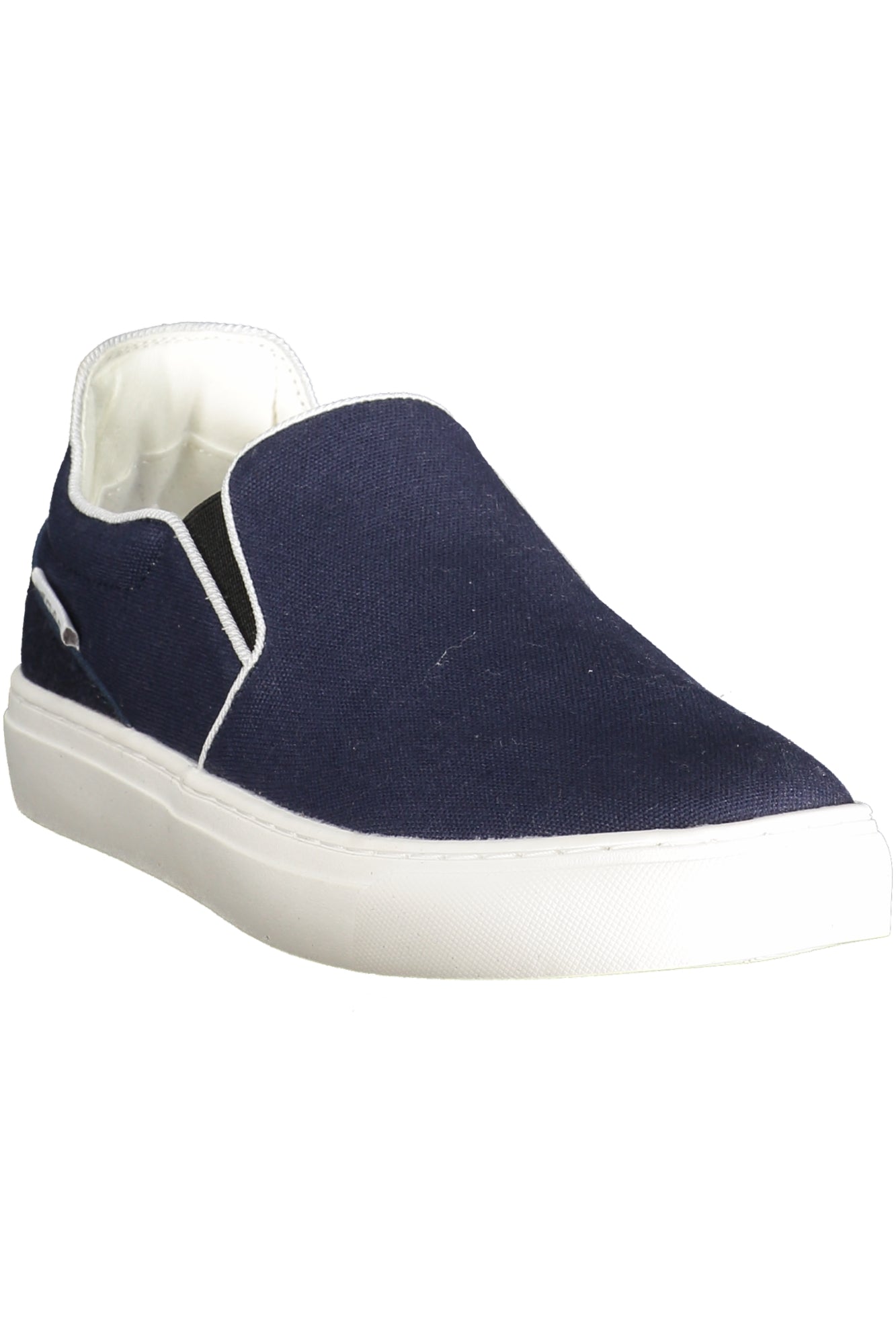 GAM514010_BL0040 – Blauer Herrensportschuh: Elastik, Leinen, Kontraste & Logo – Größe: 40, 42, 44, 45, 41, 43 – Farbe: Blu