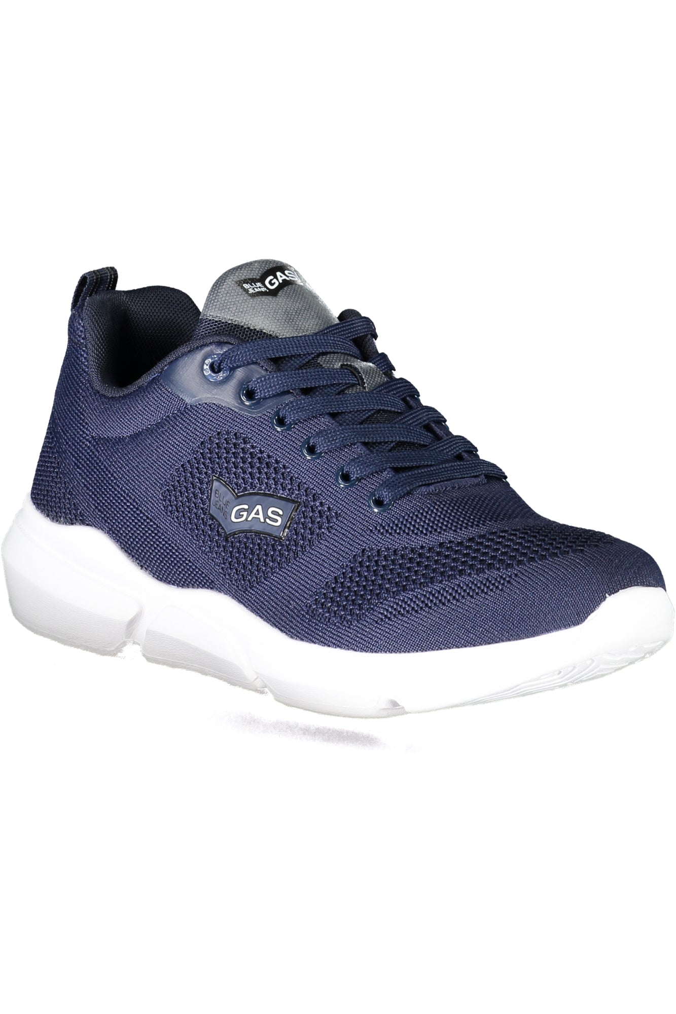 GAM417300_BL1108 – Blauer Herrensportschuh mit Schnürsenkeln und kontrastierenden Details – Größe: 41, 42, 43, 44, 45 – Farbe: Blu