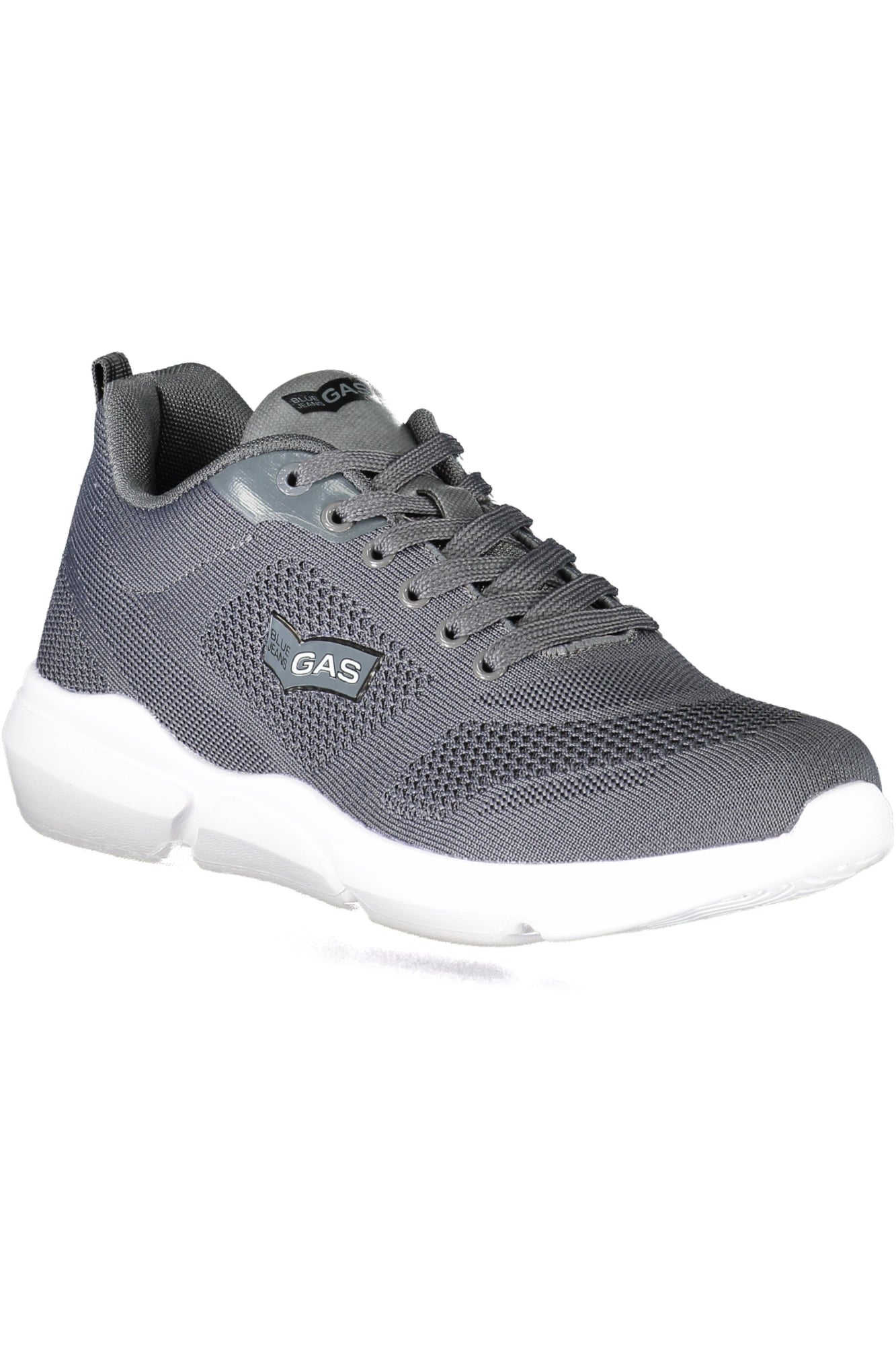 GAM417300_GR0028 – Grauer Herren-Sportschuh mit Strick, Kontrastdetails & Schnürsenkeln – Größe: 41, 42, 43, 44 – Farbe: Grigio