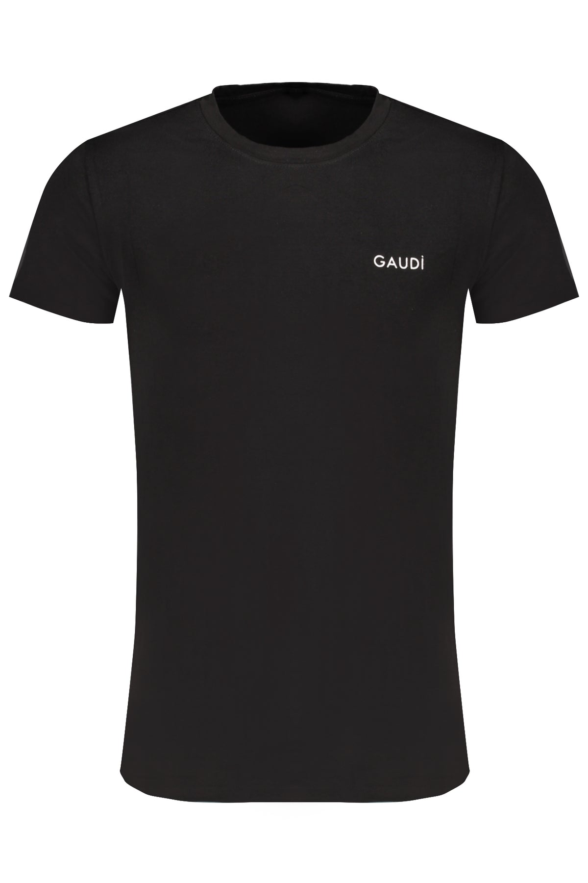 GAU1UTS01_NEBLACK – Kurzarm Herren T-Shirt Schwarz mit Ton-in-Ton Druck & Logo – Größe: S, M, L, XL, 2XL – Farbe: Nero