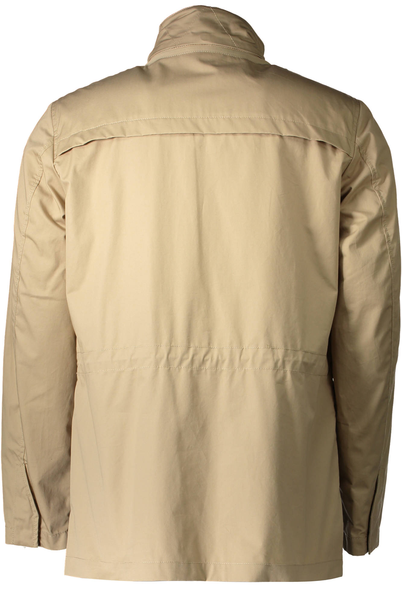 M6220M-T2227_BEIGE_F5013 – Beige Herrenjacke mit Reißverschluss und Knöpfen, 5 Taschen, Taillenzug – Größe: 48 – Farbe: Beige