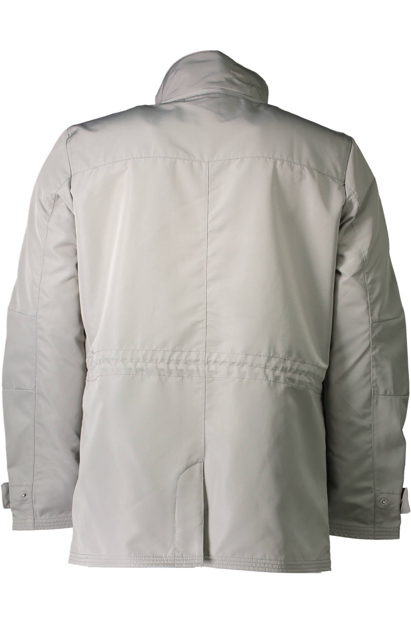 M6220H-T0351_GRIGIO_F5005 – Graue Herrenjacke mit Druckknöpfen, Reißverschluss & vielen Taschen – Größe: 50 – Farbe: Grigio