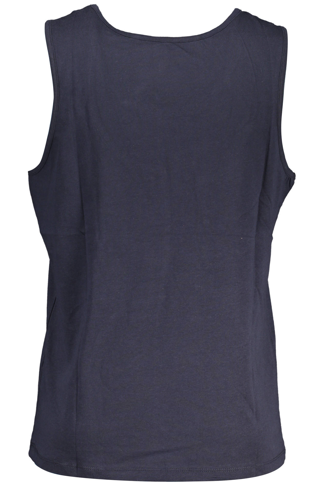 AU000791-ROLANDO_BLU_NIGHT-BLUE – Stylisches Blaues Herren-Tanktop mit Rundhals und Logo-Druck – Größe: M, L, XL, 2XL – Farbe: Blu