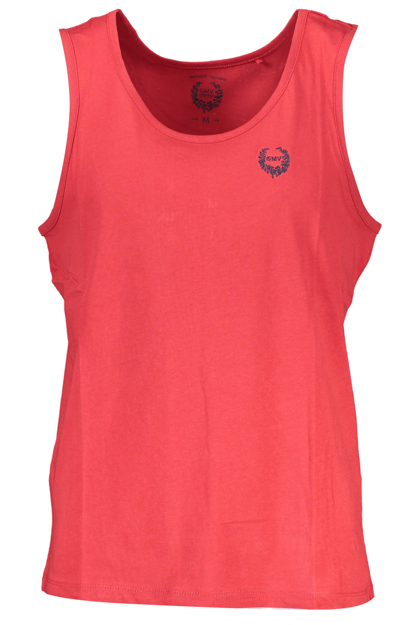 AU00910-CARMINE_ROSSO_RED – Herren Rot Unterhemd mit Rundhalsausschnitt und Logo-Stickerei – Größe: M, L, XL, 2XL – Farbe: Rosso