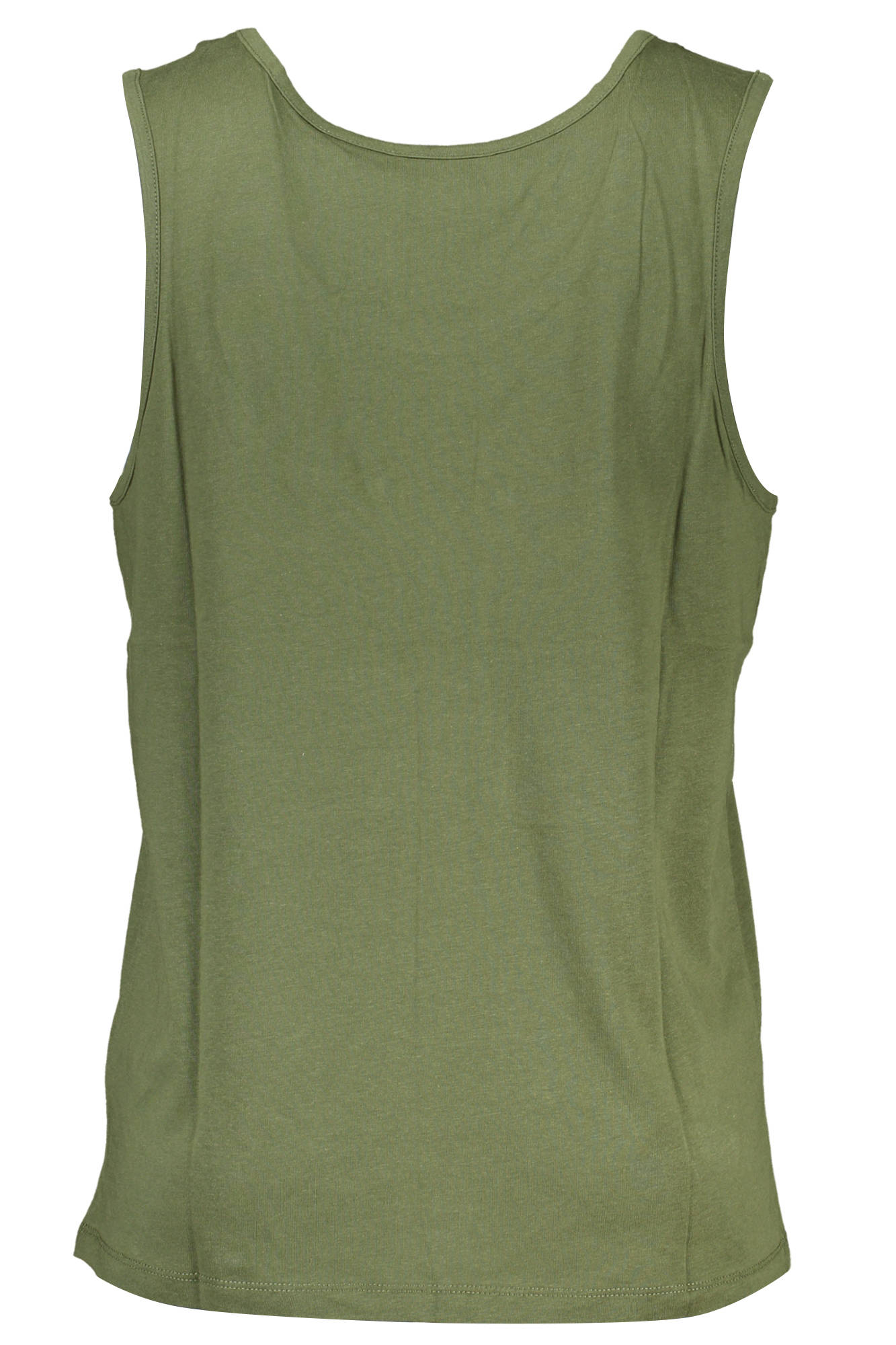AU00910-CARMINE_VERDE_MILITARY-GREEN – Stylisches grünes Herren-Tanktop mit Stickerei und Rundhalsausschnitt – Größe: M, L, XL, 2XL – Farbe: Verde