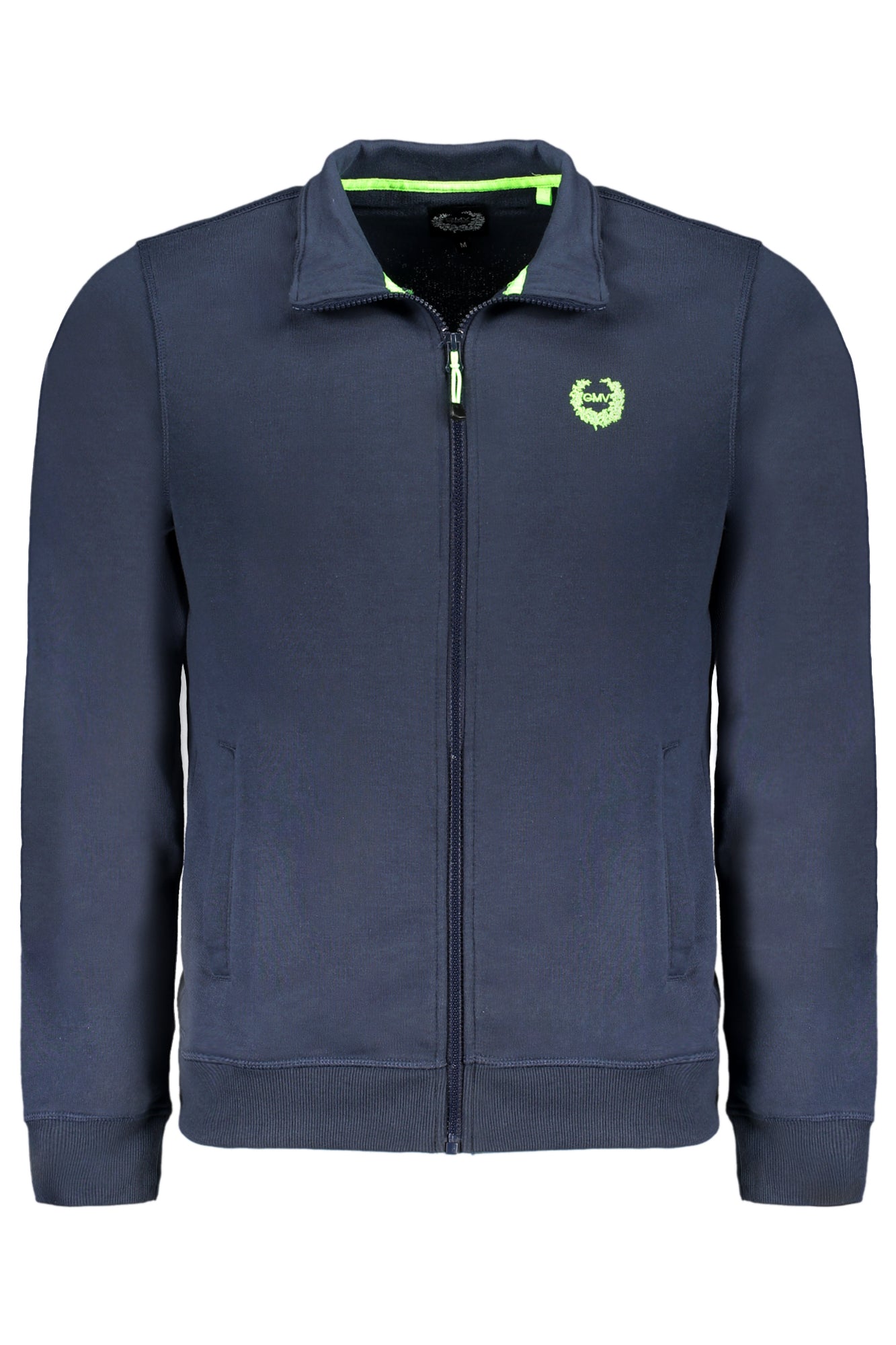 AU01610PATIO_BLNIGBLU – Herren Sweatshirt Blau: Langarm, Reißverschluss, Stickerei-Detail – Größe: L, XL, 2XL – Farbe: Blu