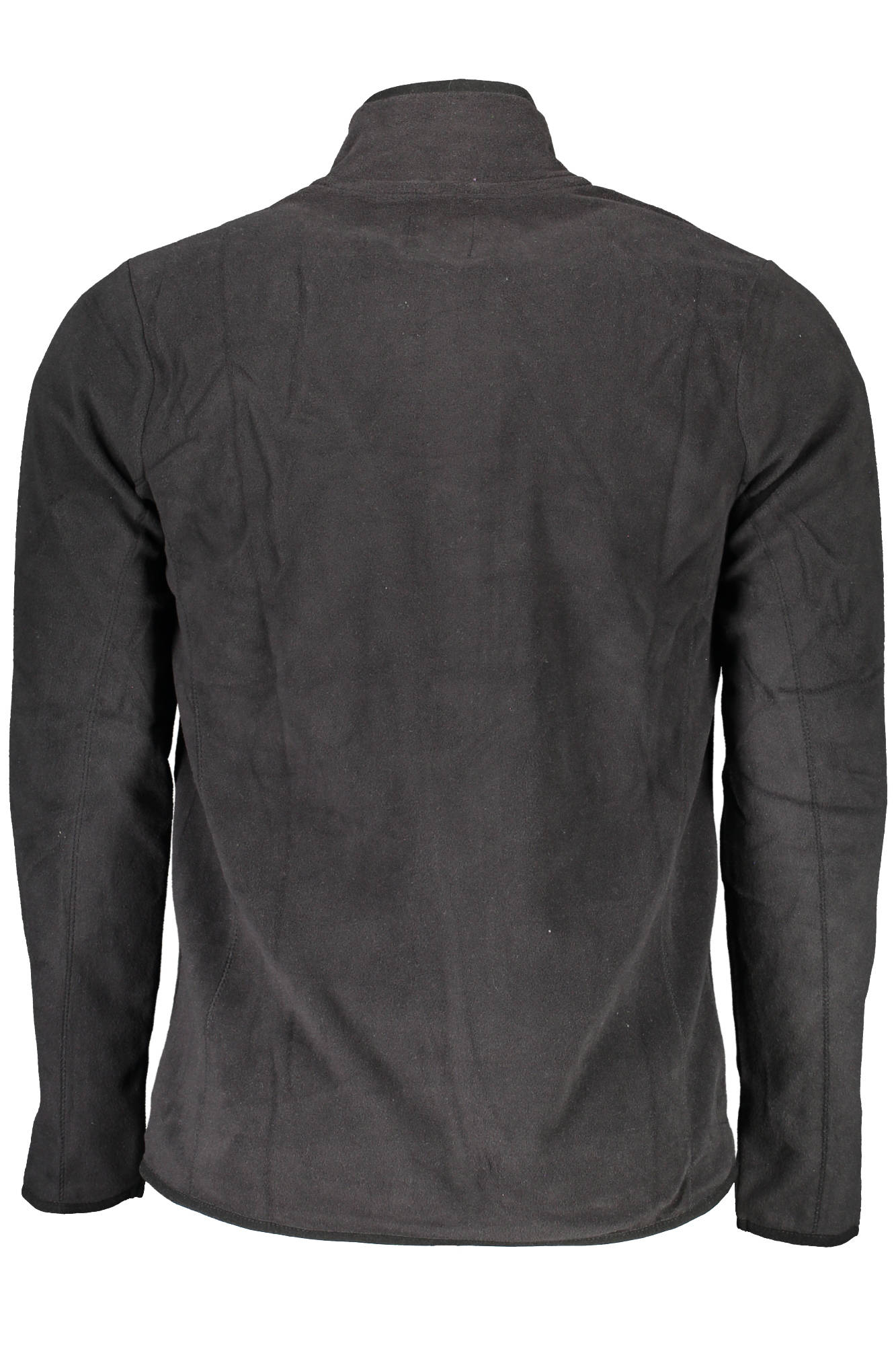 AU00607-FLAVIO_NERO_BLACK – Herren-Sweatshirt Schwarz mit Reißverschluss und Stickerei – Größe: L, XL – Farbe: Nero