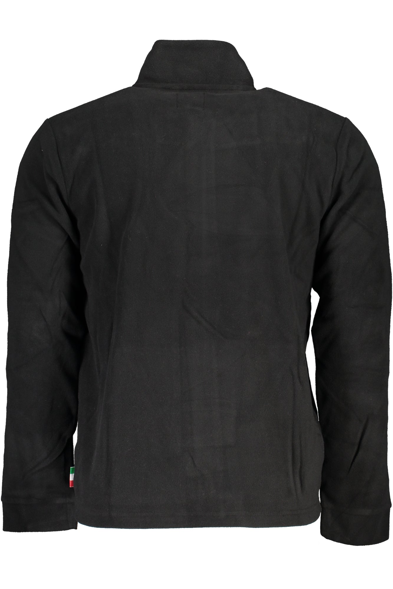 AU01530FLAVIO_NEBLACK – Schwarzes Herren Sweatshirt mit Reißverschluss & Stickerei - Fleece-Langarm – Größe: M, L, XL, 2XL – Farbe: Nero