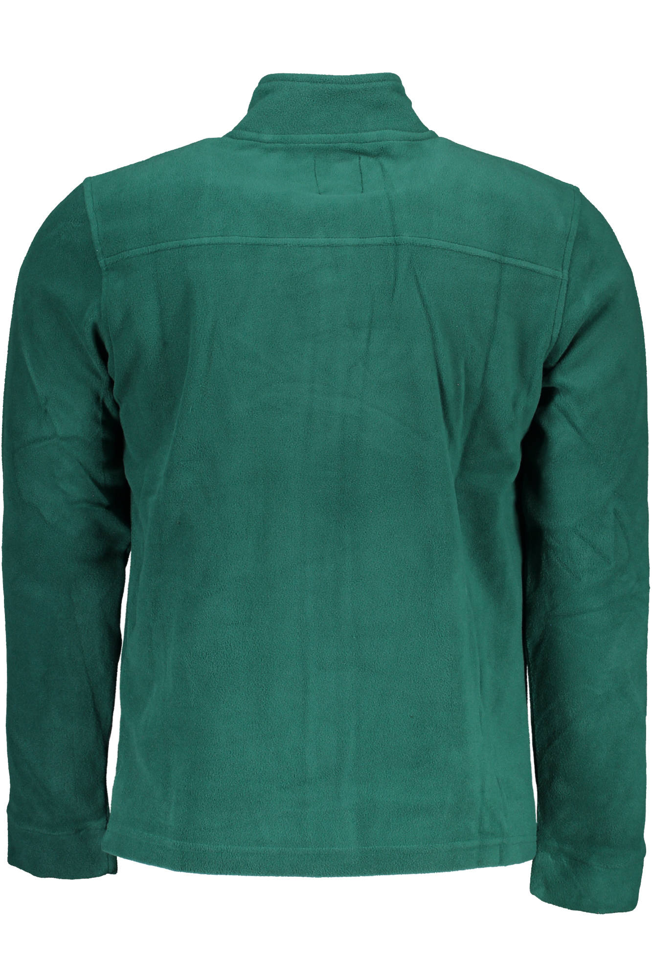 AU00607-FLAVIO_VERDE_DK-GREEN – Grünes Herren-Sweatshirt mit Reißverschluss und Stickerei - Fleece-Langarm – Größe: M, L, XL, 2XL – Farbe: Verde