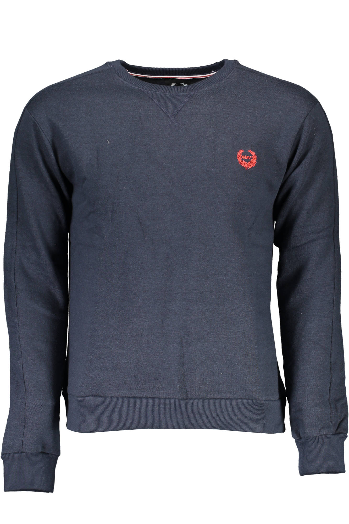 AU00432-CHARLIE_BLU_NIGHT-BLUE – Blaues Herren-Sweatshirt: Langarm, Stickerei, Rundhals, Kein Reißverschluss – Größe: XL, 2XL, L – Farbe: Blu