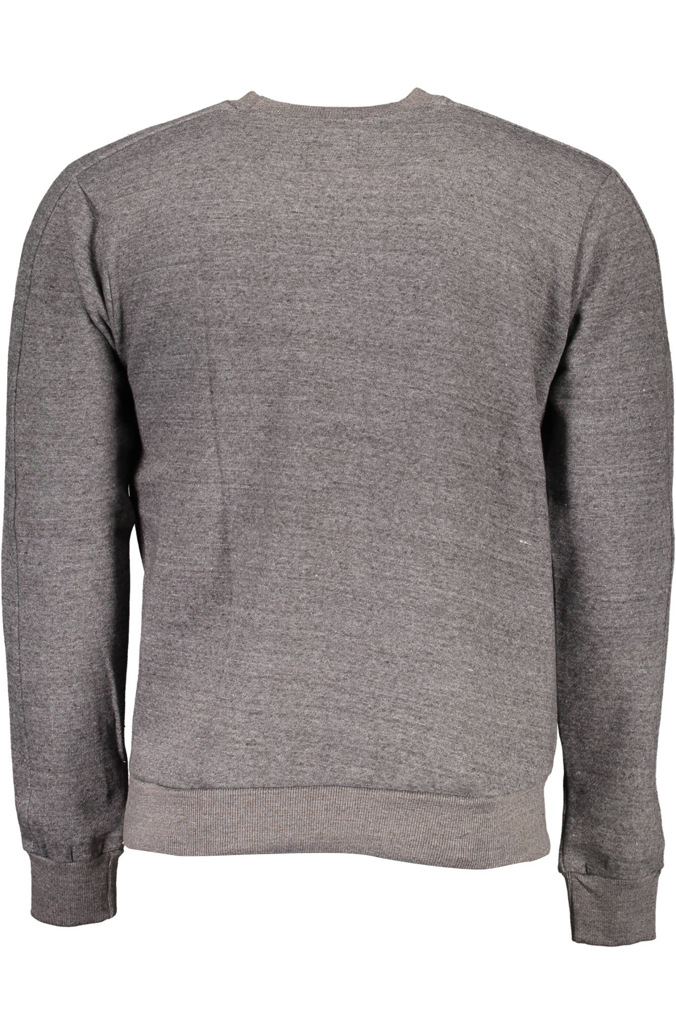 AU00432-CHARLIE_GRIGIO_CHARCOAL-MELANGE – Graues Herren-Sweatshirt ohne Reißverschluss – Langarm mit Stickerei – Größe: L, XL, 2XL – Farbe: Grigio