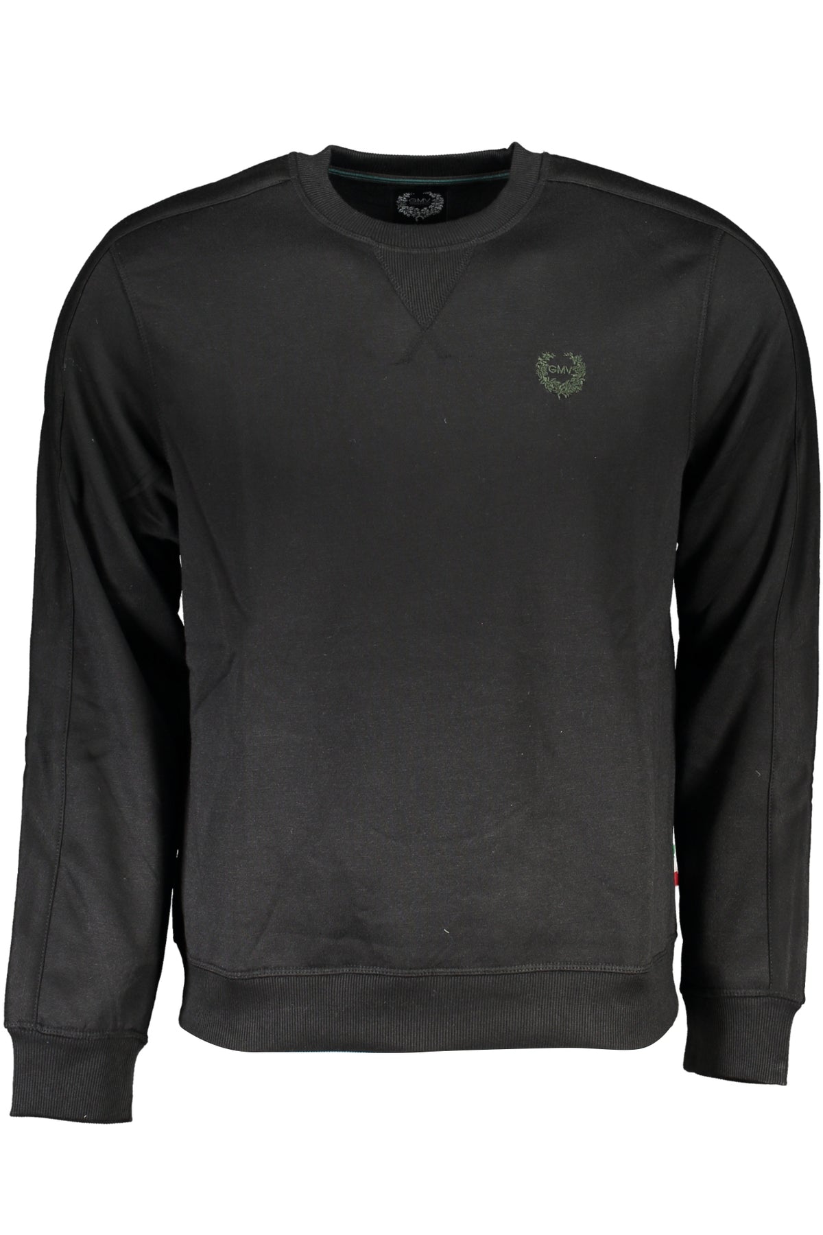 AU01144CHARLIE_NEBLACK – Herren Langarm-Sweatshirt Schwarz | Rundhals, gefüttert, Stickerei – Größe: M, L, XL, 2XL – Farbe: Nero