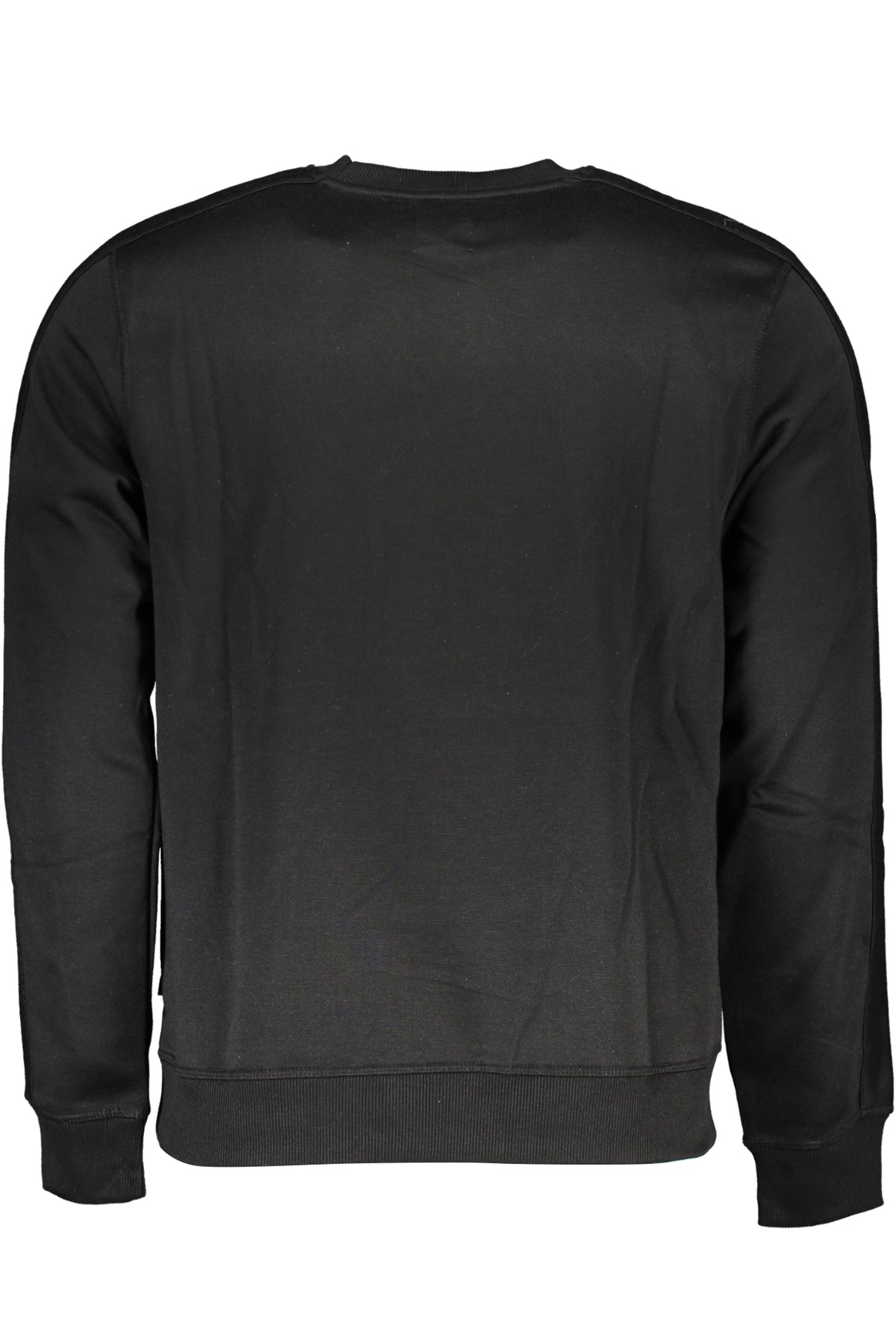 AU01144CHARLIE_NEBLACK – Herren Langarm-Sweatshirt Schwarz | Rundhals, gefüttert, Stickerei – Größe: M, L, XL, 2XL – Farbe: Nero