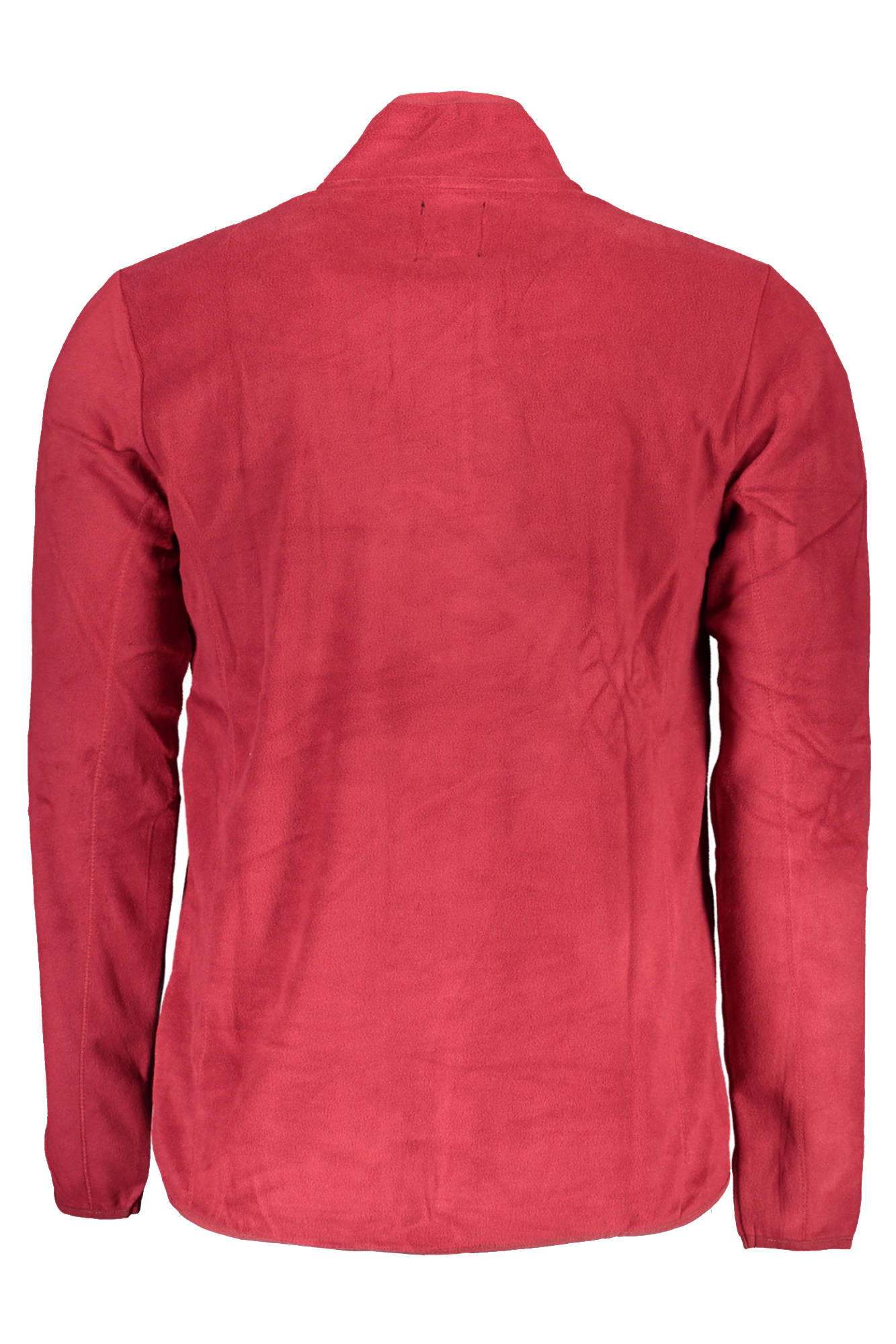 AUF4273-FOGLIA_ROSSO_DARK-RED – Elegantes Rotes Herren-Sweatshirt: Langarmfleece mit Stickerei – Größe: M, L, XL, 2XL – Farbe: Rosso