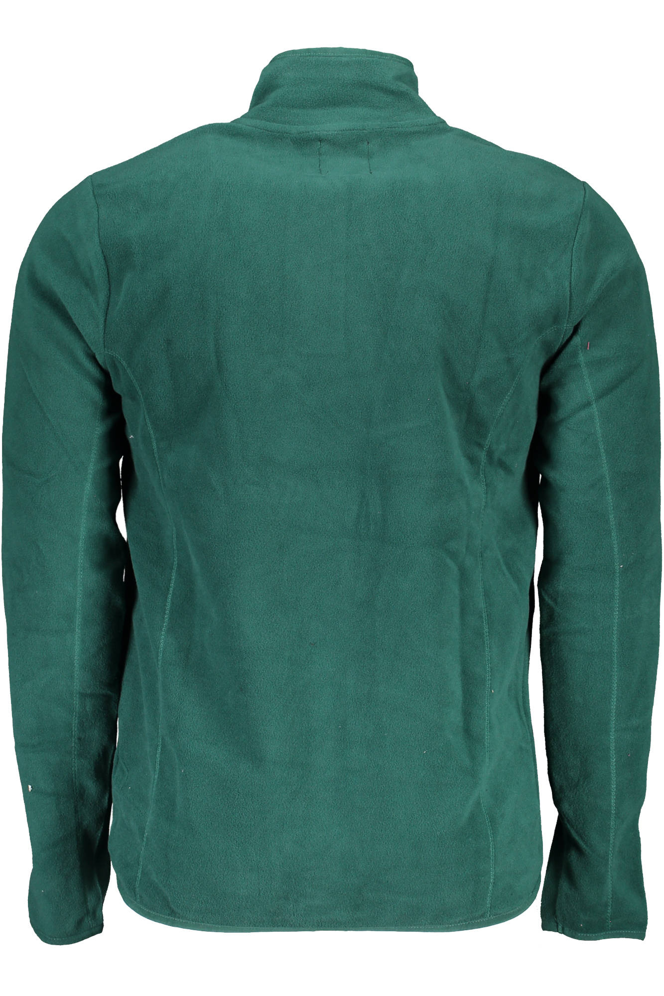AUF4273-FOGLIA_VERDE_DK-GREEN – Herren-Sweatshirt Grün: Fleece, Stickerei & Halber Reißverschluss – Größe: L, XL, 2XL – Farbe: Verde
